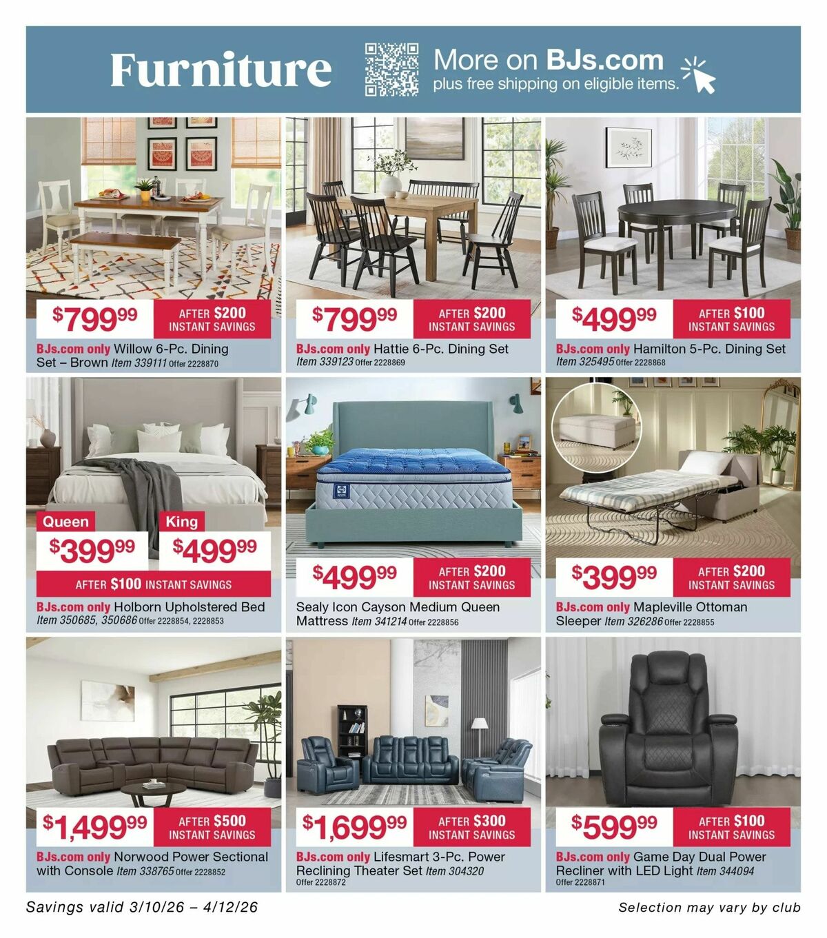 BJ's Wholesale Club Weekly Ad from March 10