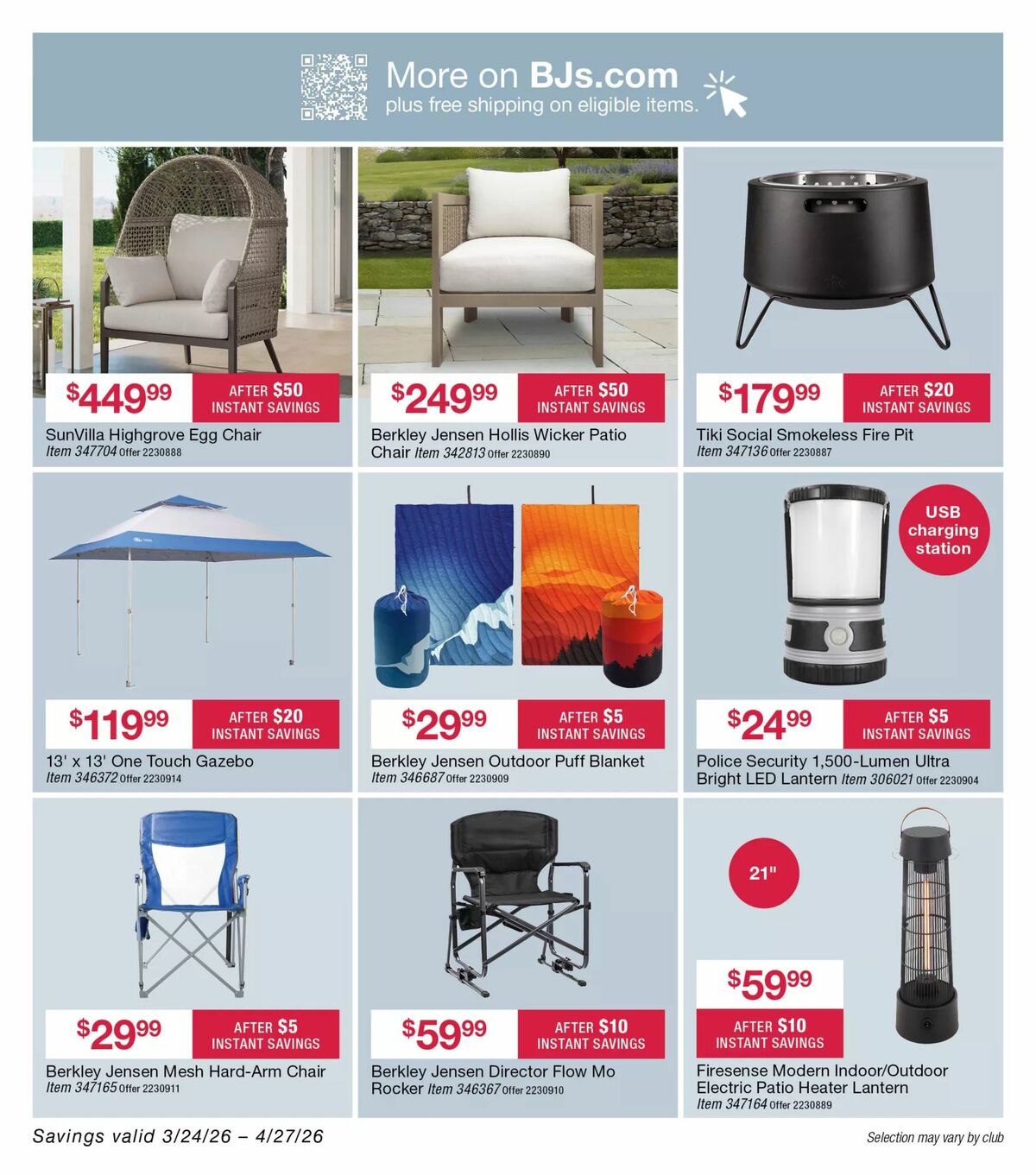 BJ's Wholesale Club Weekly Ad from April 3