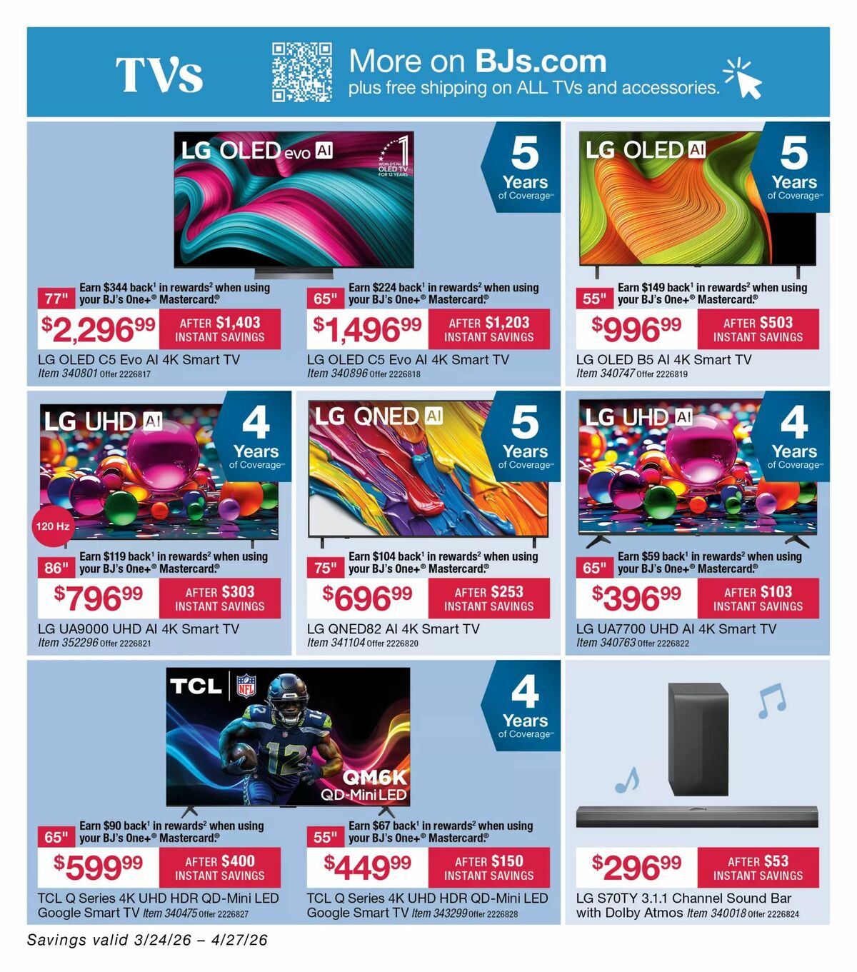 BJ's Wholesale Club Weekly Ad from April 3