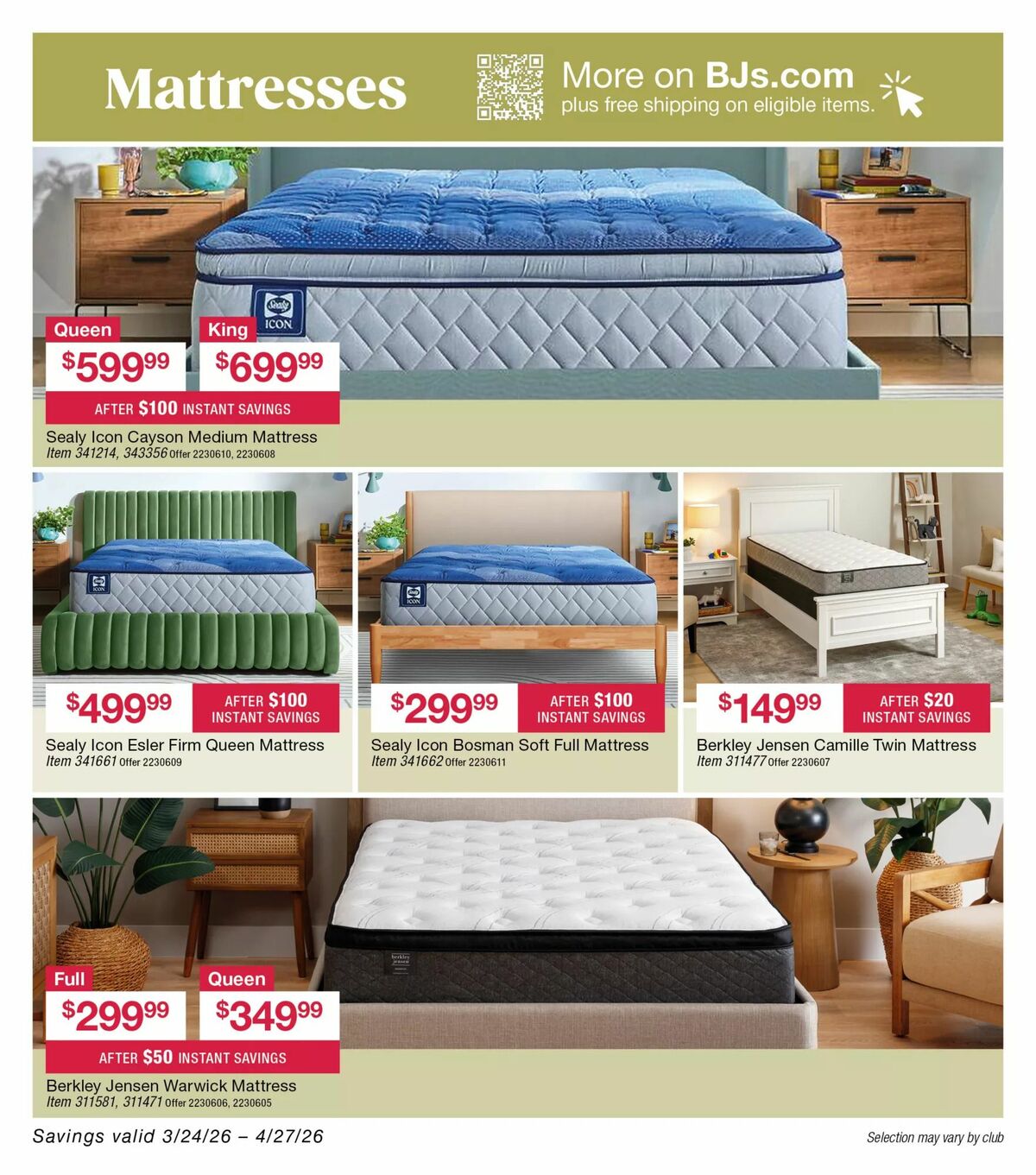 BJ's Wholesale Club Weekly Ad from April 3