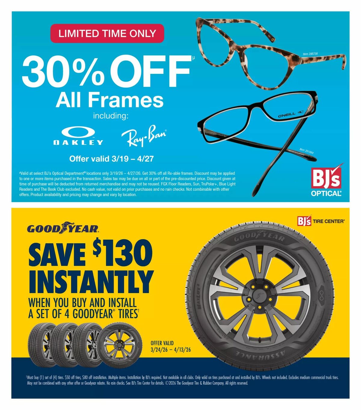 BJ's Wholesale Club Weekly Ad from April 3