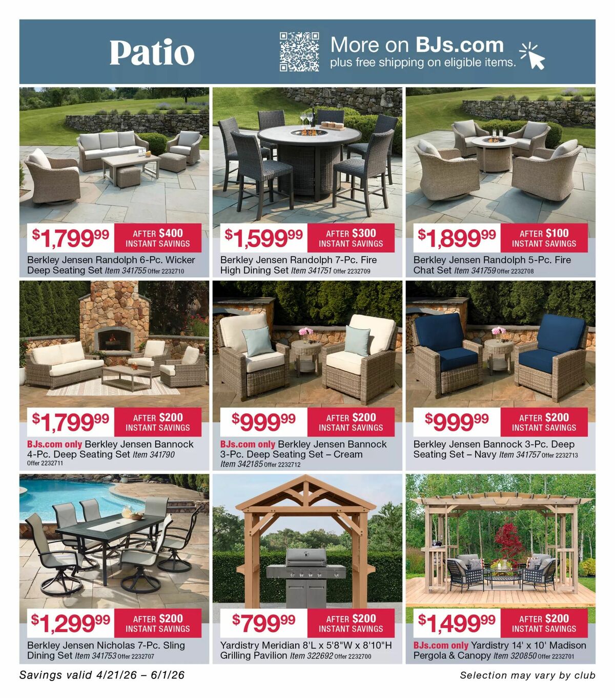 BJ's Wholesale Club Weekly Ad from April 21