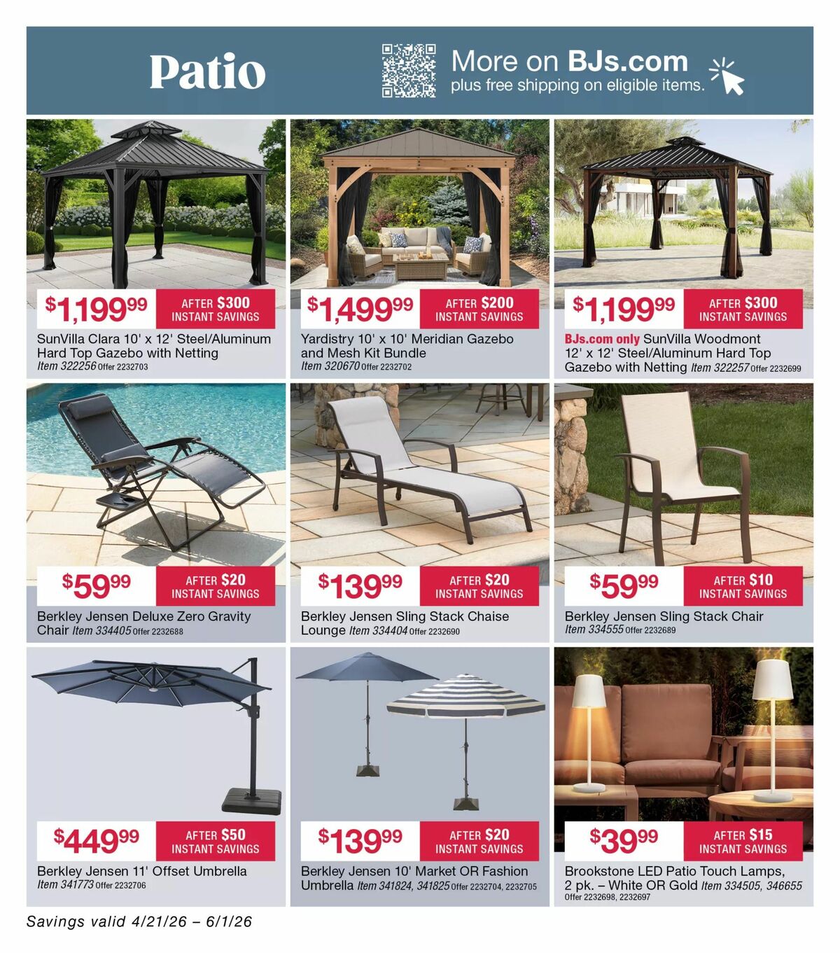 BJ's Wholesale Club Weekly Ad from April 21