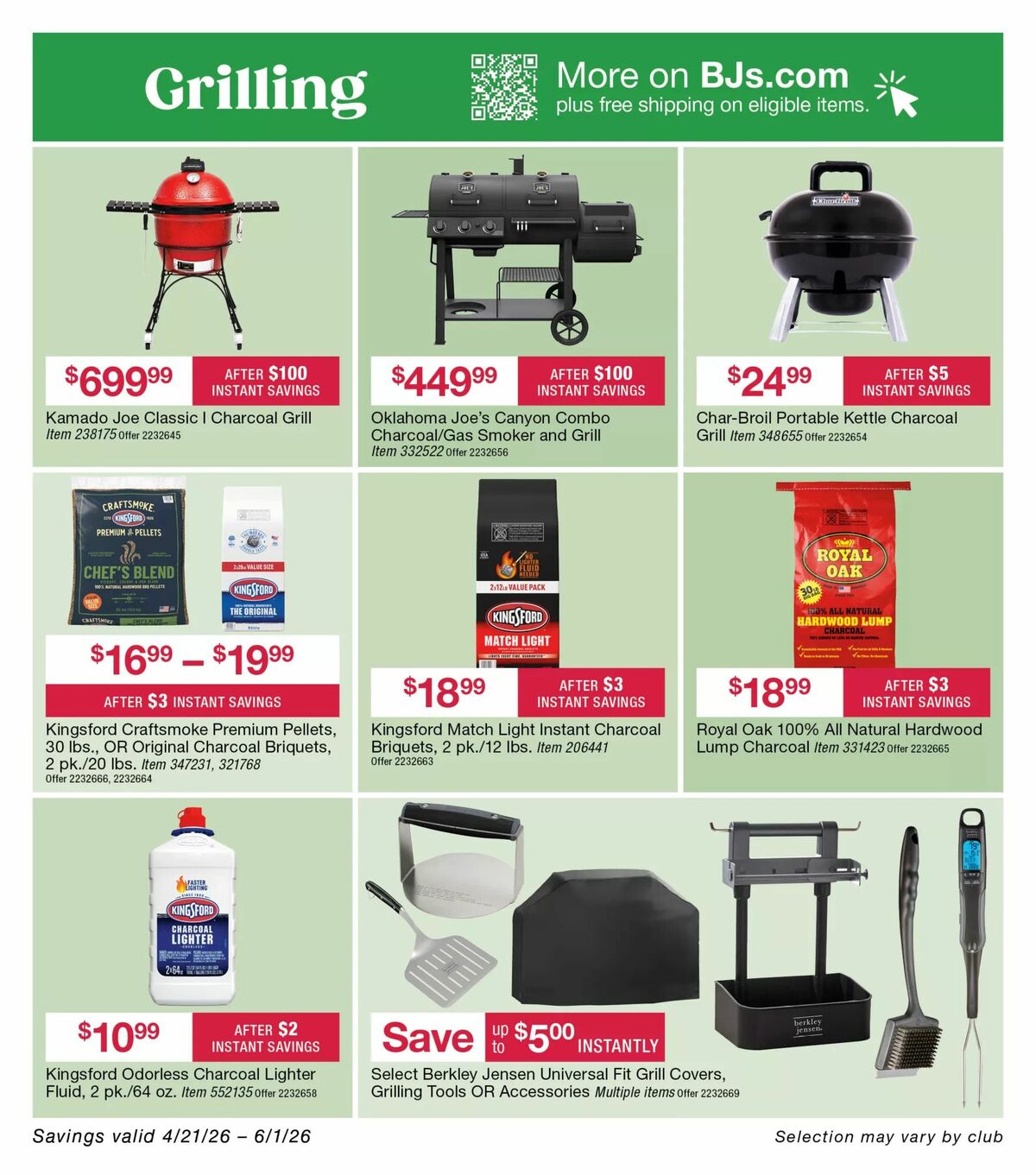 BJ's Wholesale Club Weekly Ad from April 21