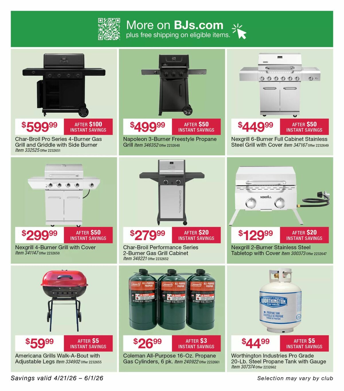 BJ's Wholesale Club Weekly Ad from April 21