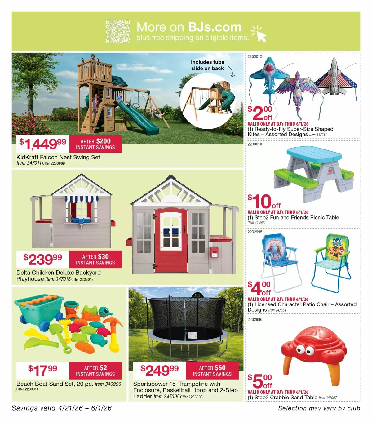 BJ's Wholesale Club Weekly Ad from April 21