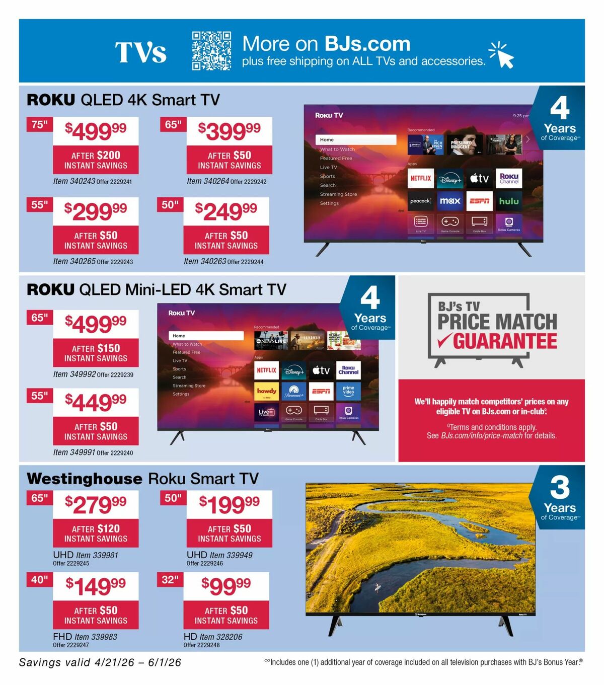 BJ's Wholesale Club Weekly Ad from April 21