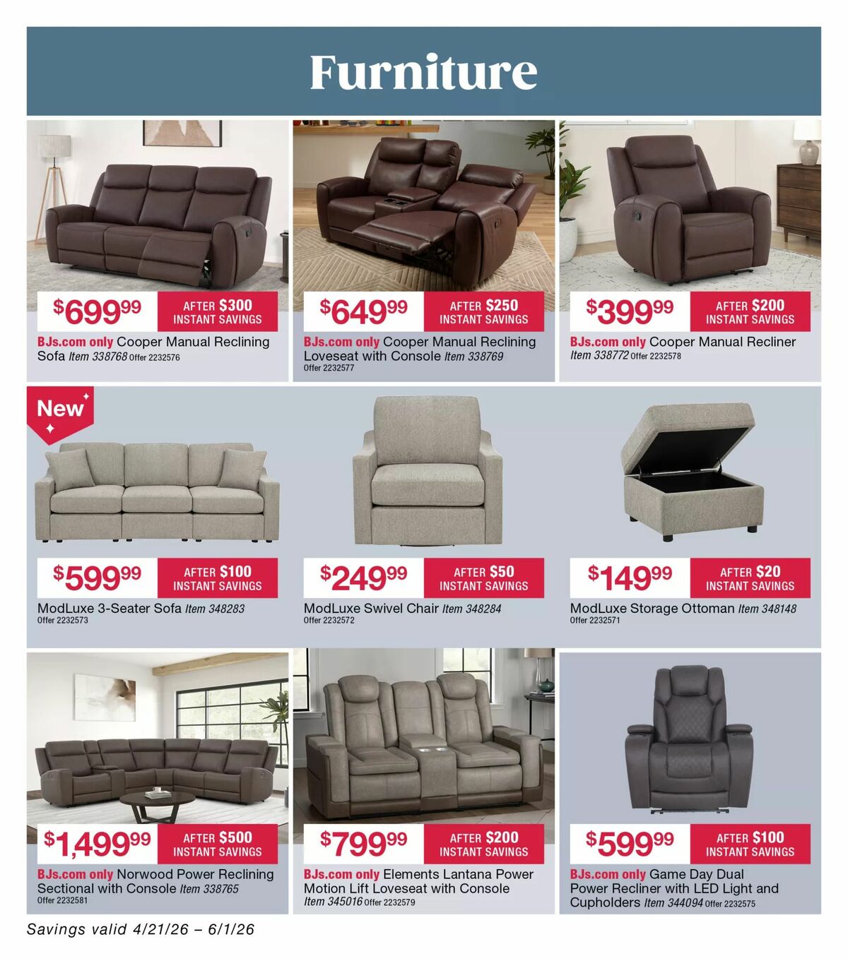 BJ's Wholesale Club Weekly Ad from April 21