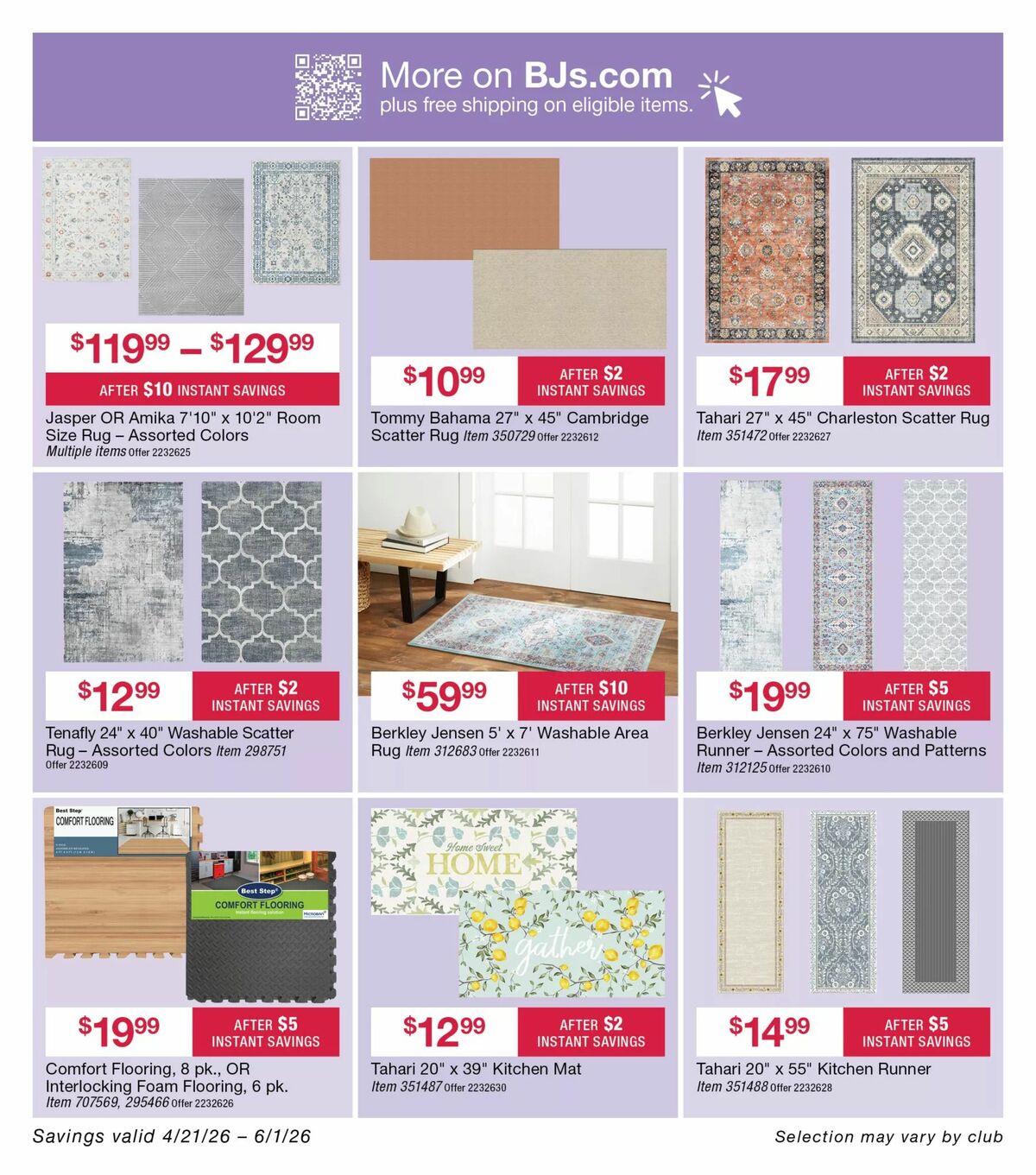 BJ's Wholesale Club Weekly Ad from April 21