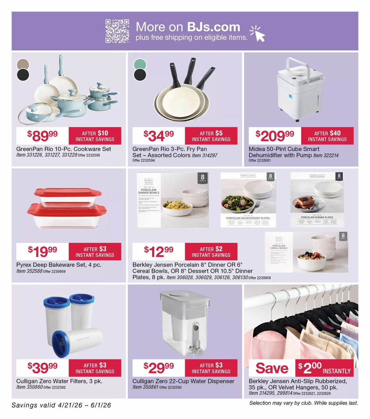 BJ's Wholesale Club Weekly Ad from April 21
