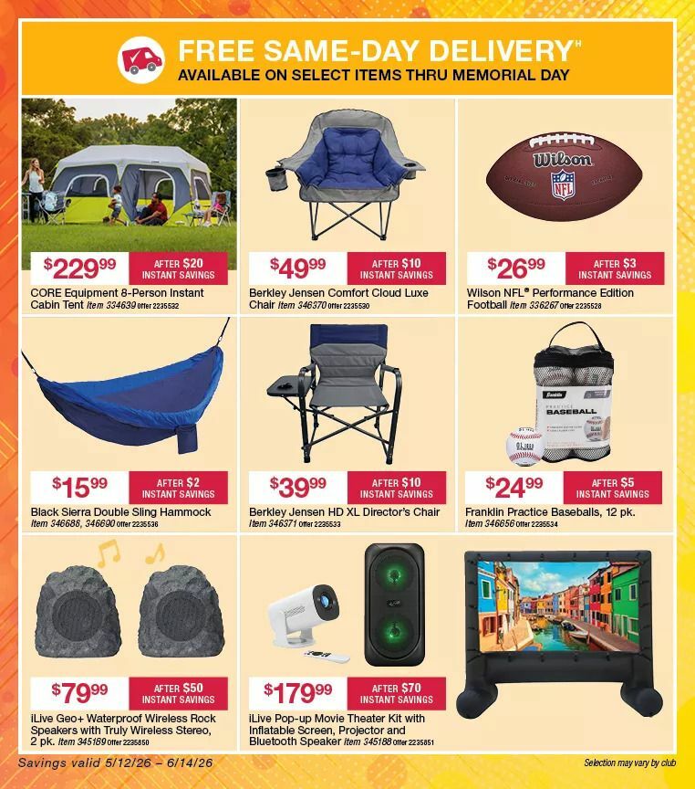 BJ's Wholesale Club Weekly Ad from May 12
