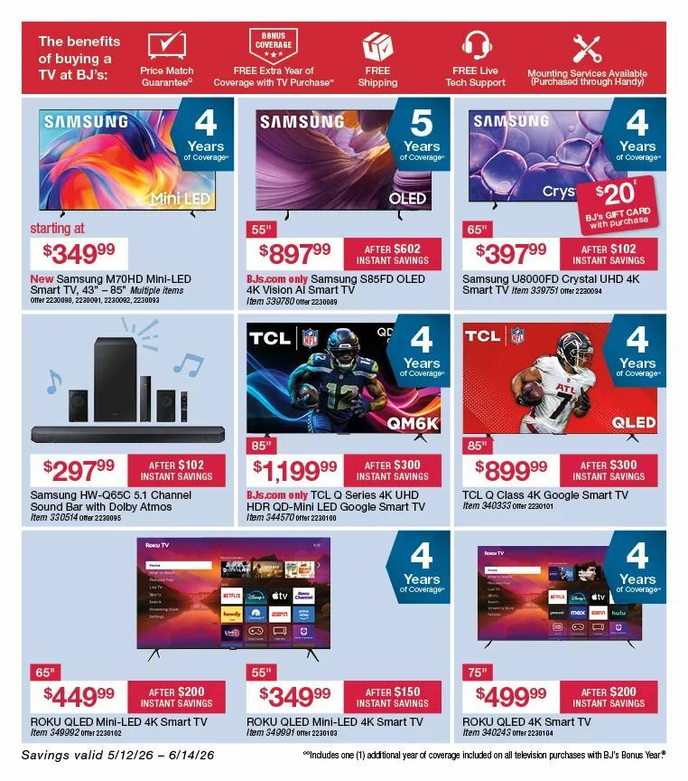 BJ's Wholesale Club Weekly Ad from May 12