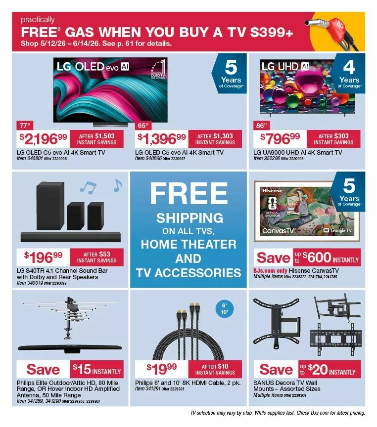 BJ's Wholesale Club Weekly Ad from May 12