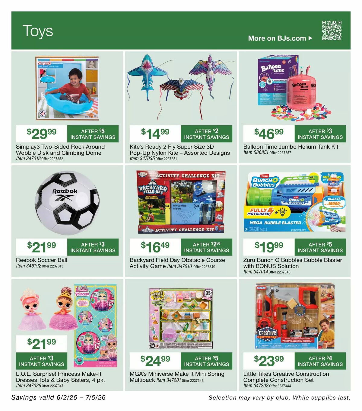 BJ's Wholesale Club Weekly Ad from June 2