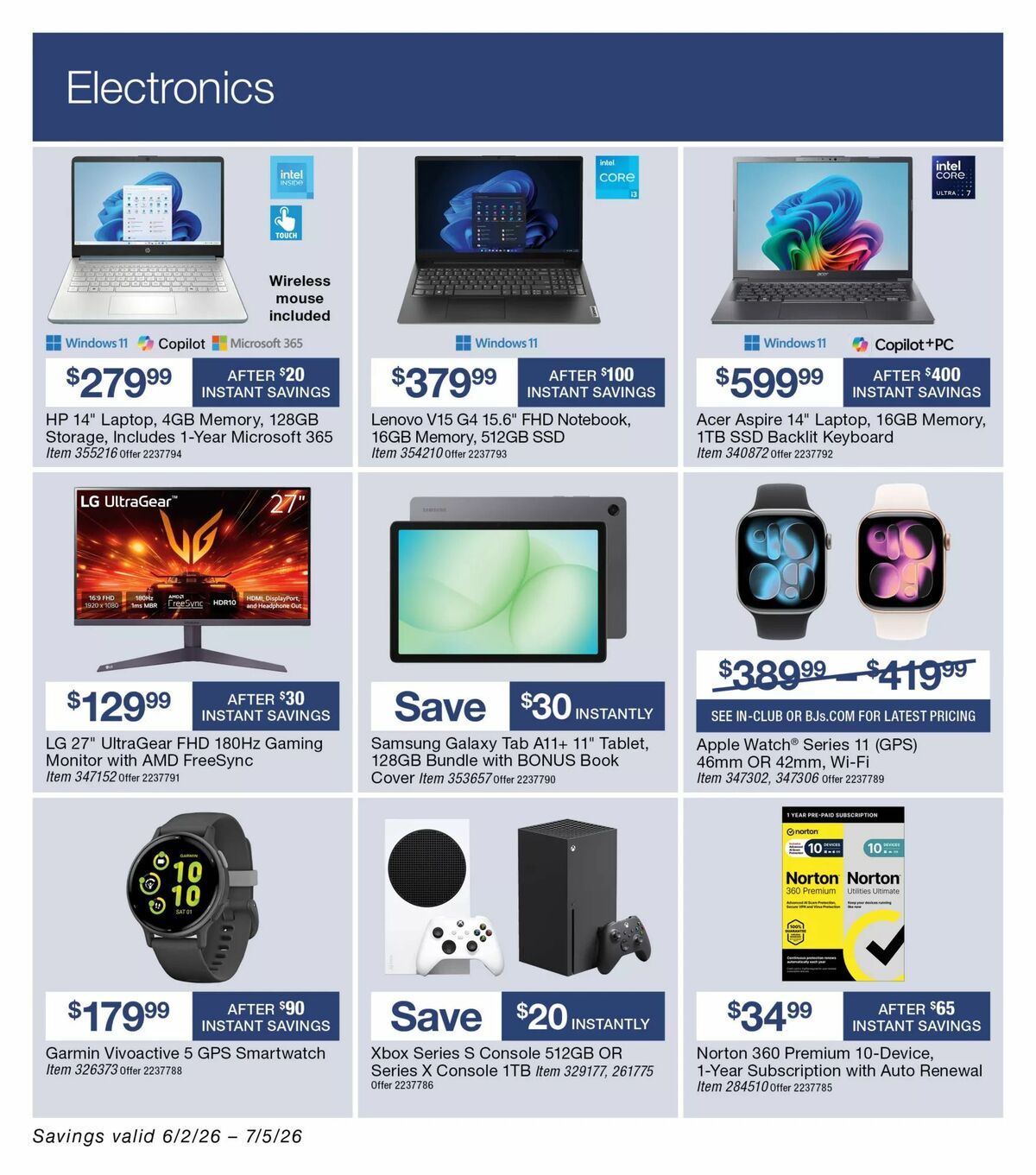 BJ's Wholesale Club Weekly Ad from June 2
