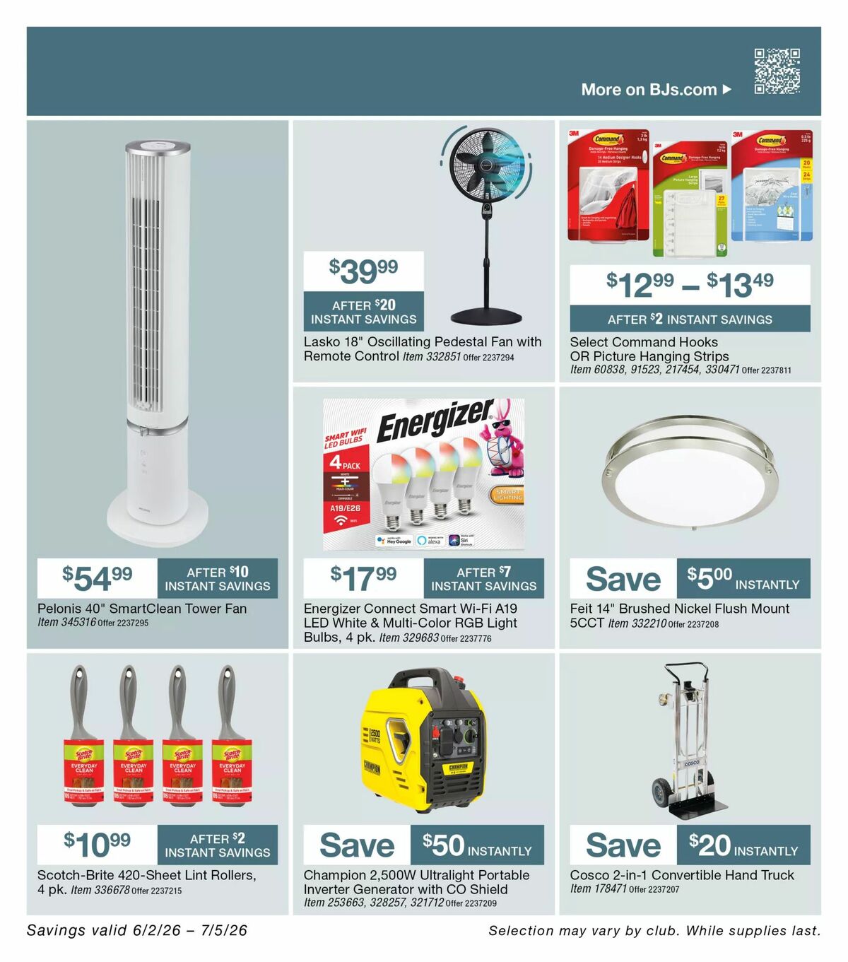 BJ's Wholesale Club Weekly Ad from June 2