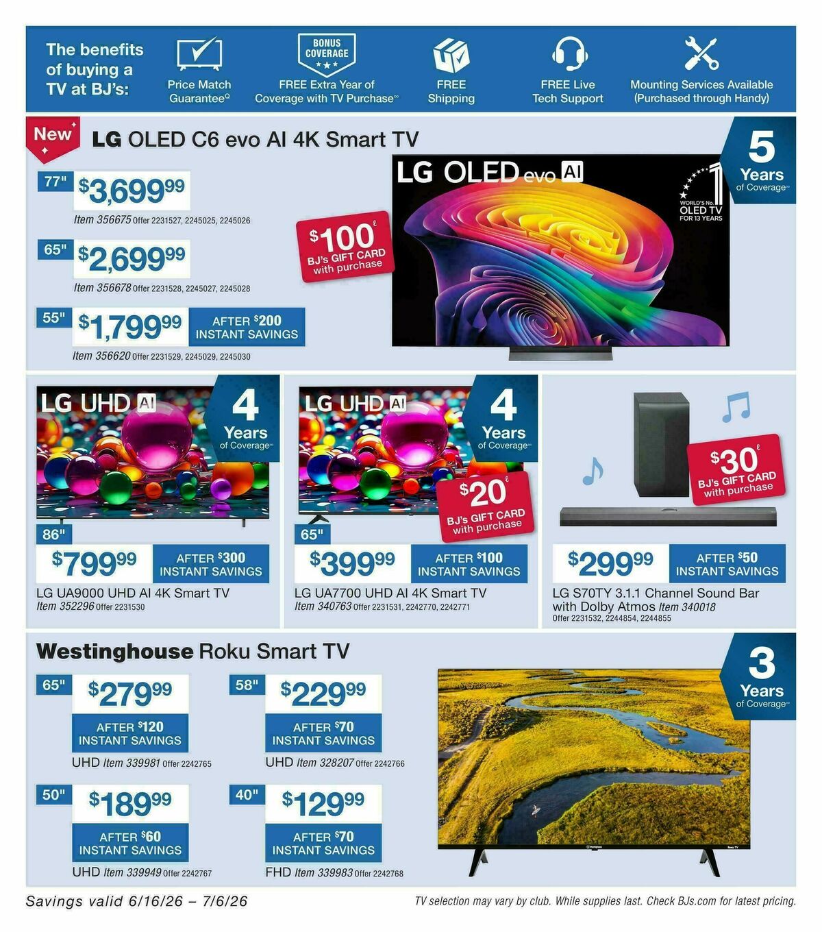 BJ's Wholesale Club Weekly Ad from June 16