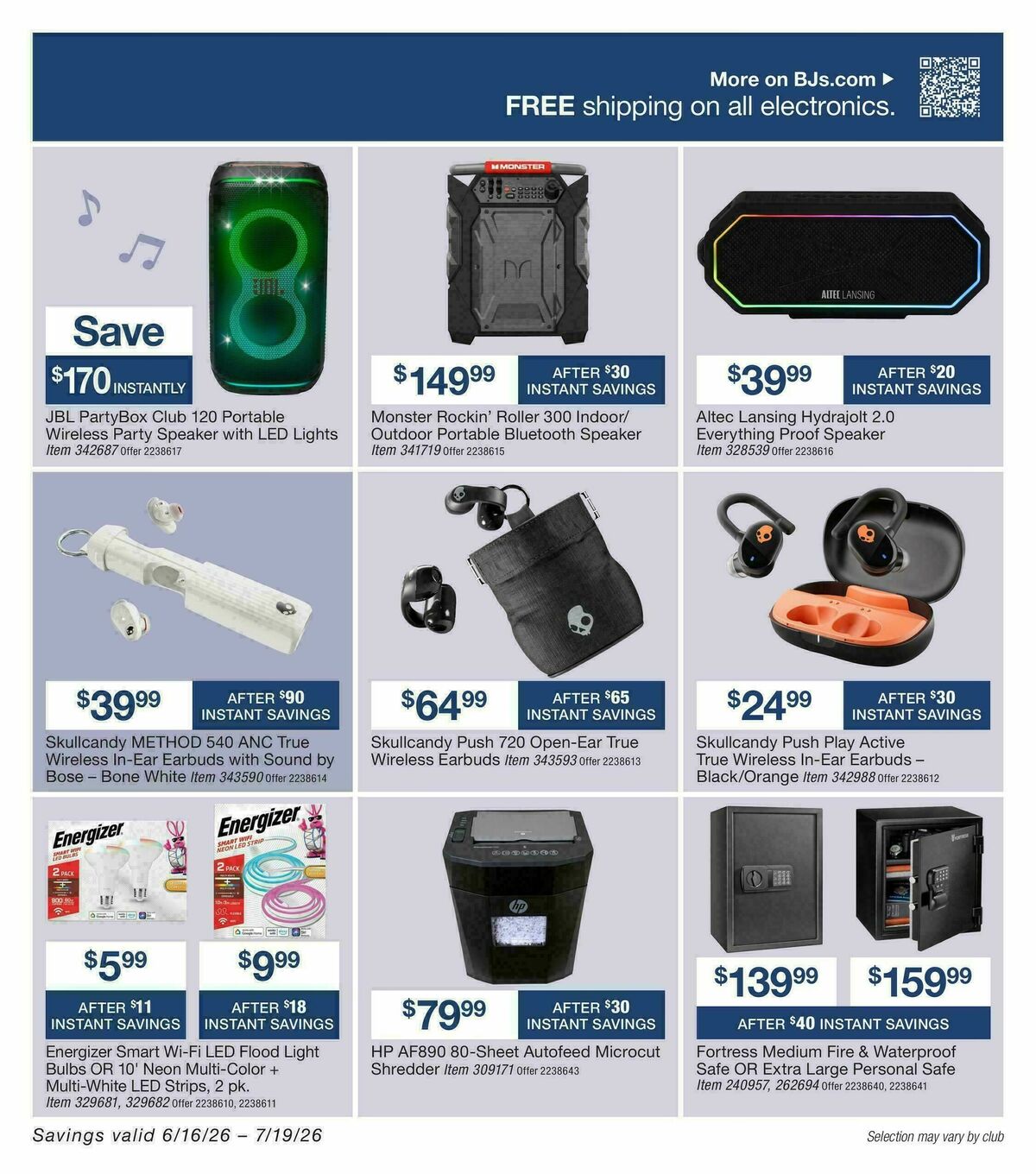BJ's Wholesale Club Weekly Ad from June 16