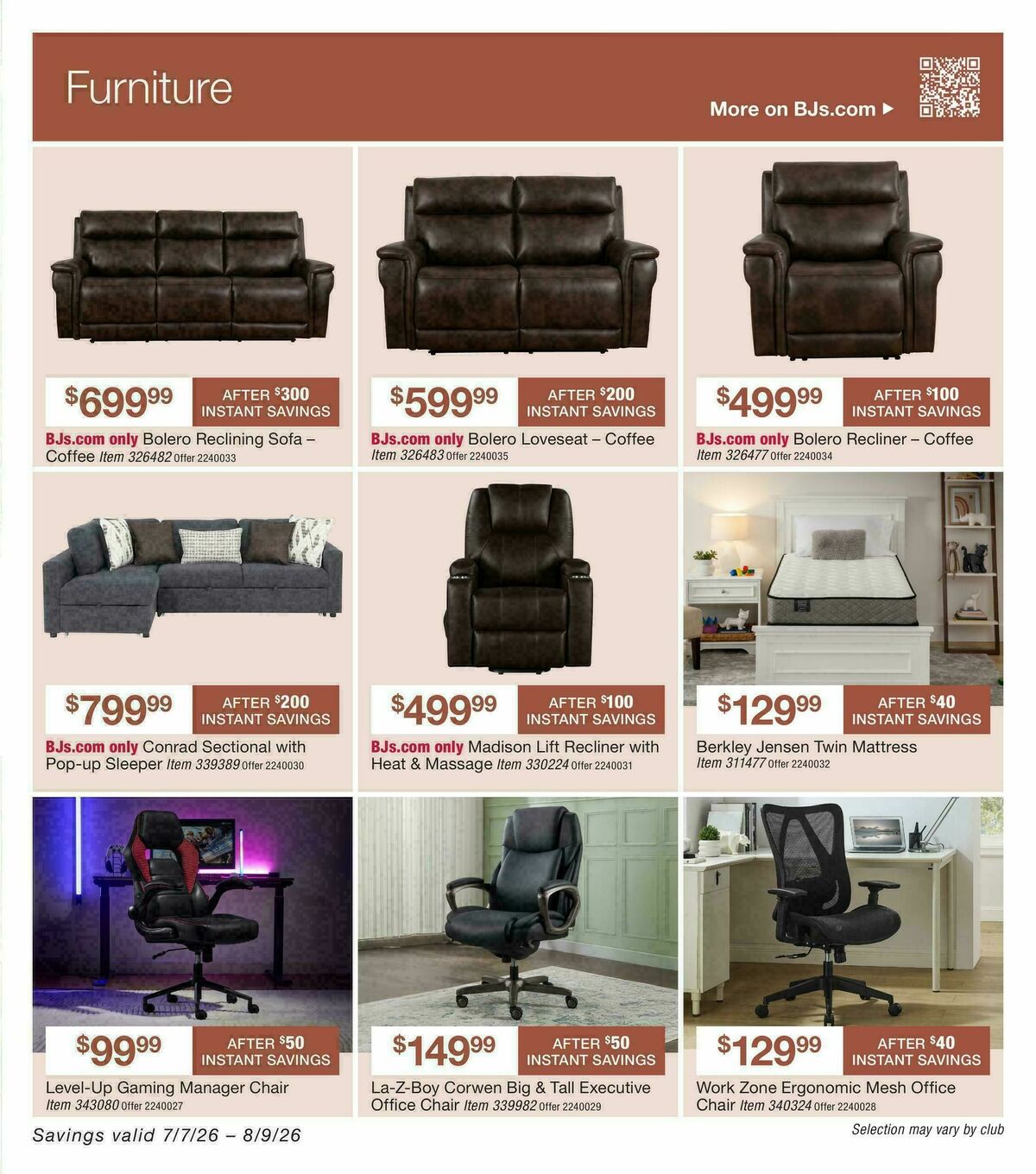 BJ's Wholesale Club Weekly Ad from July 7