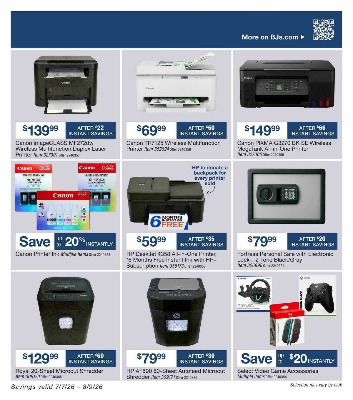 BJ's Wholesale Club Weekly Ad from July 7