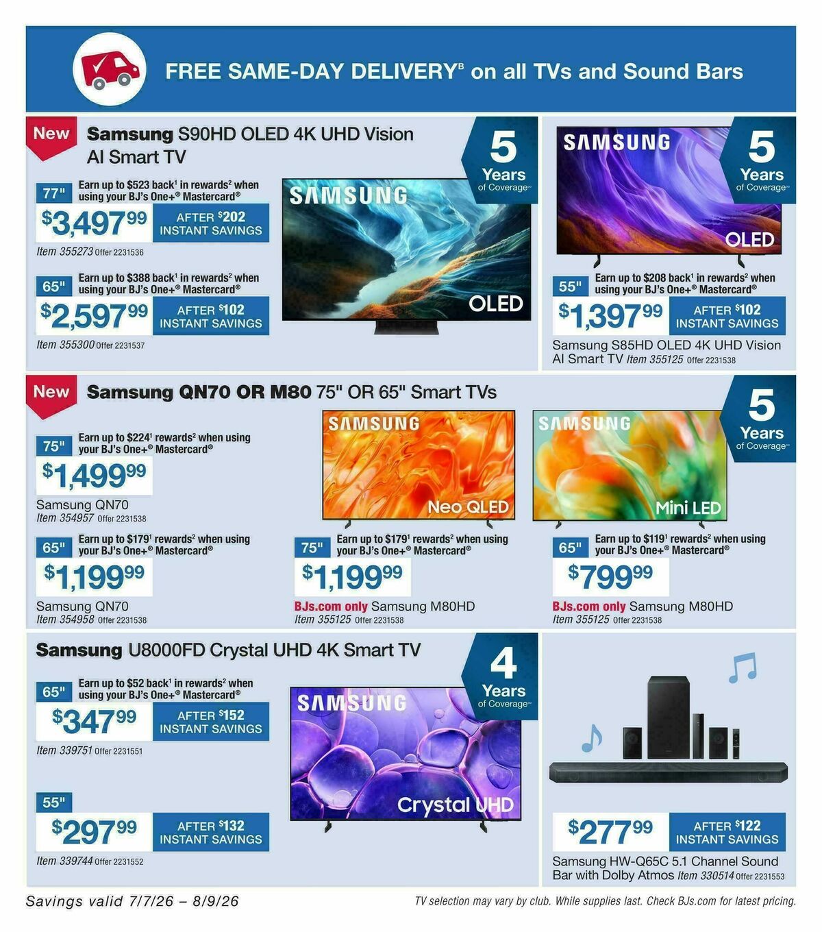 BJ's Wholesale Club Weekly Ad from July 7