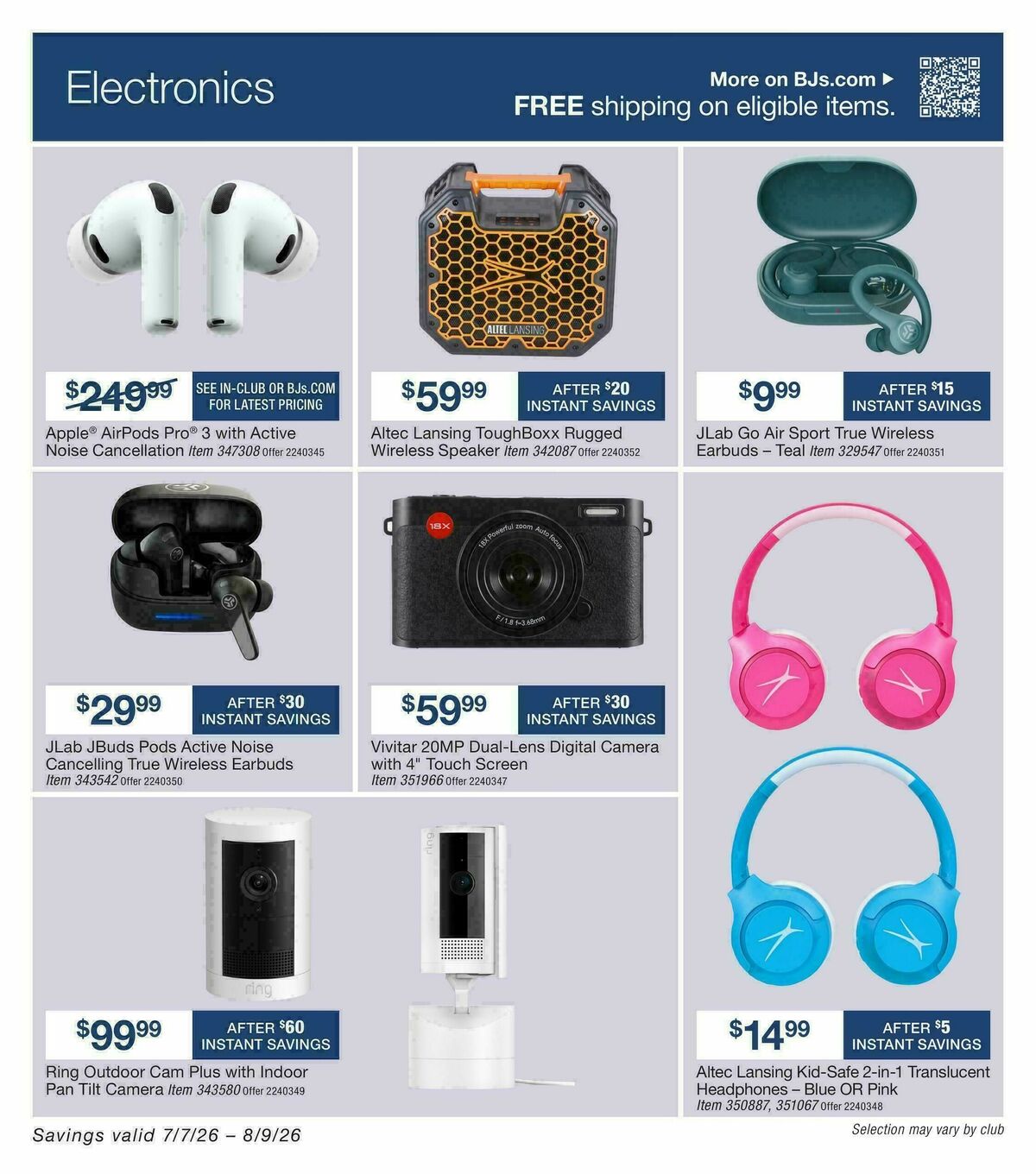 BJ's Wholesale Club Weekly Ad from July 7