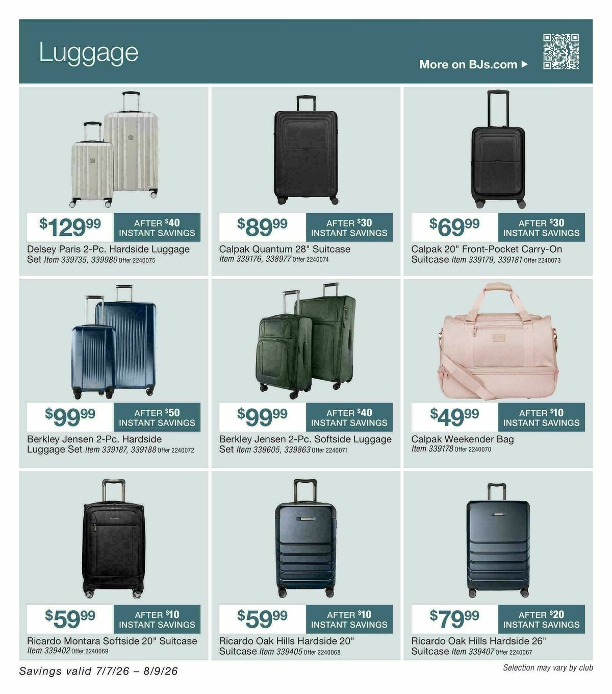 BJ's Wholesale Club Weekly Ad from July 7