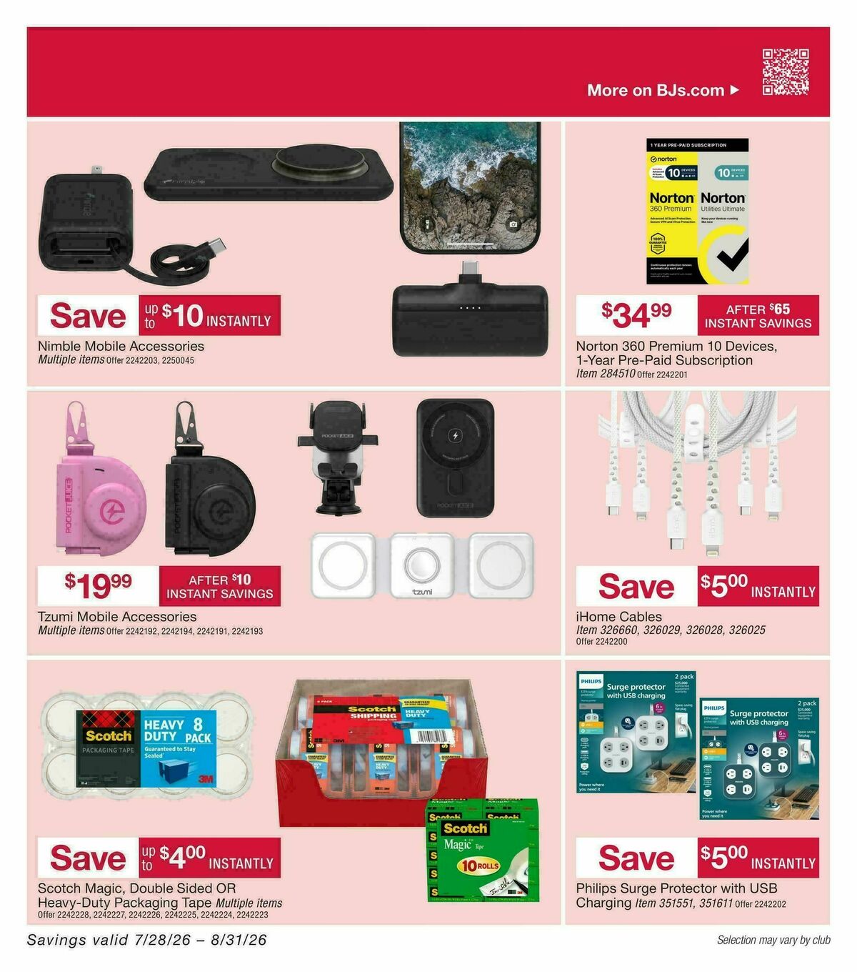 BJ's Wholesale Club Weekly Ad from July 28