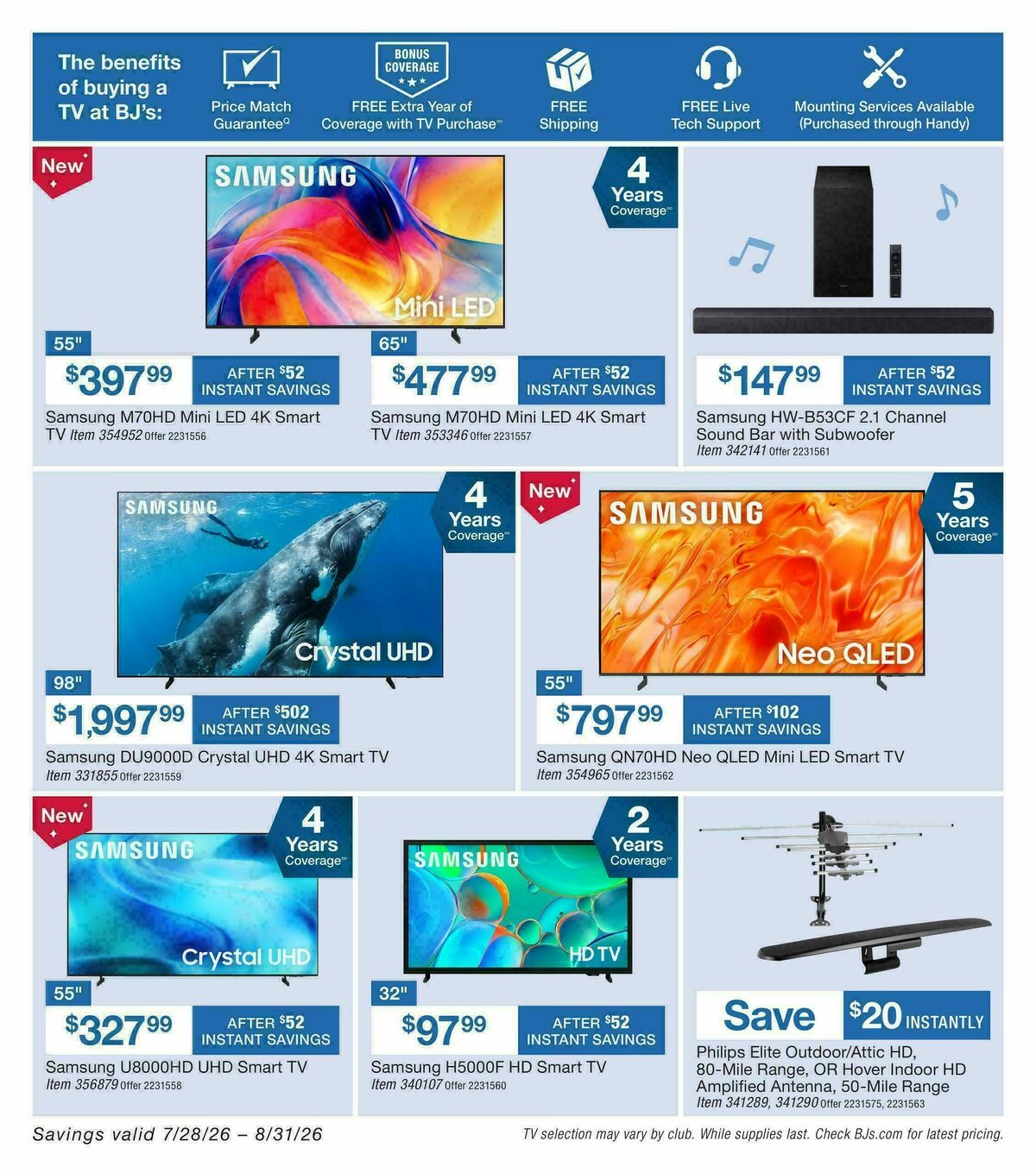 BJ's Wholesale Club Weekly Ad from July 28