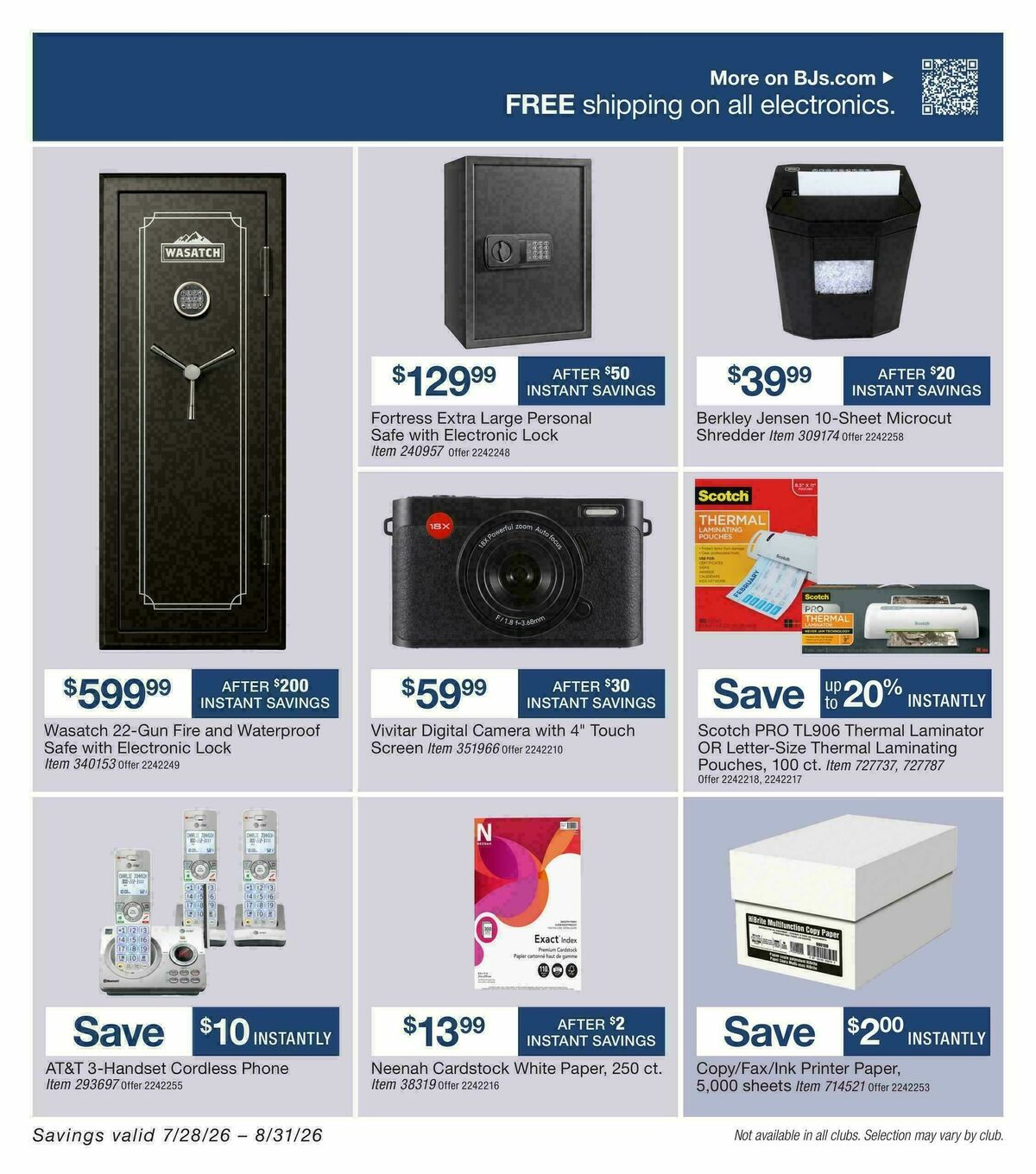BJ's Wholesale Club Weekly Ad from July 28
