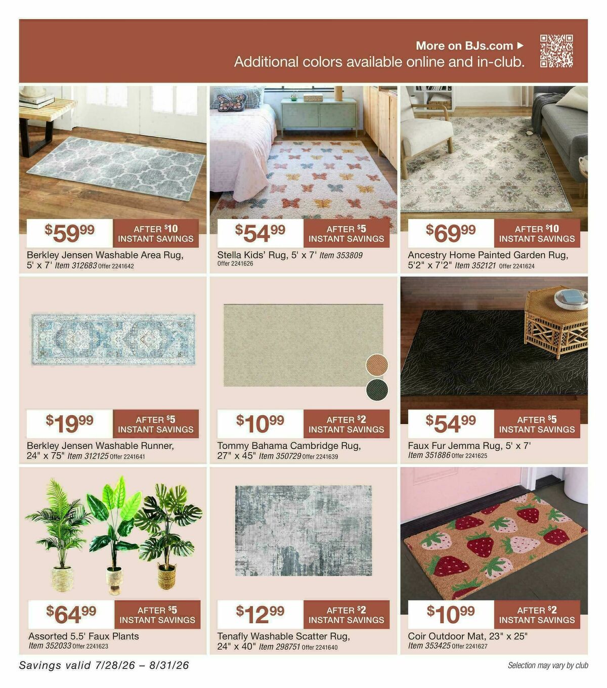 BJ's Wholesale Club Weekly Ad from July 28