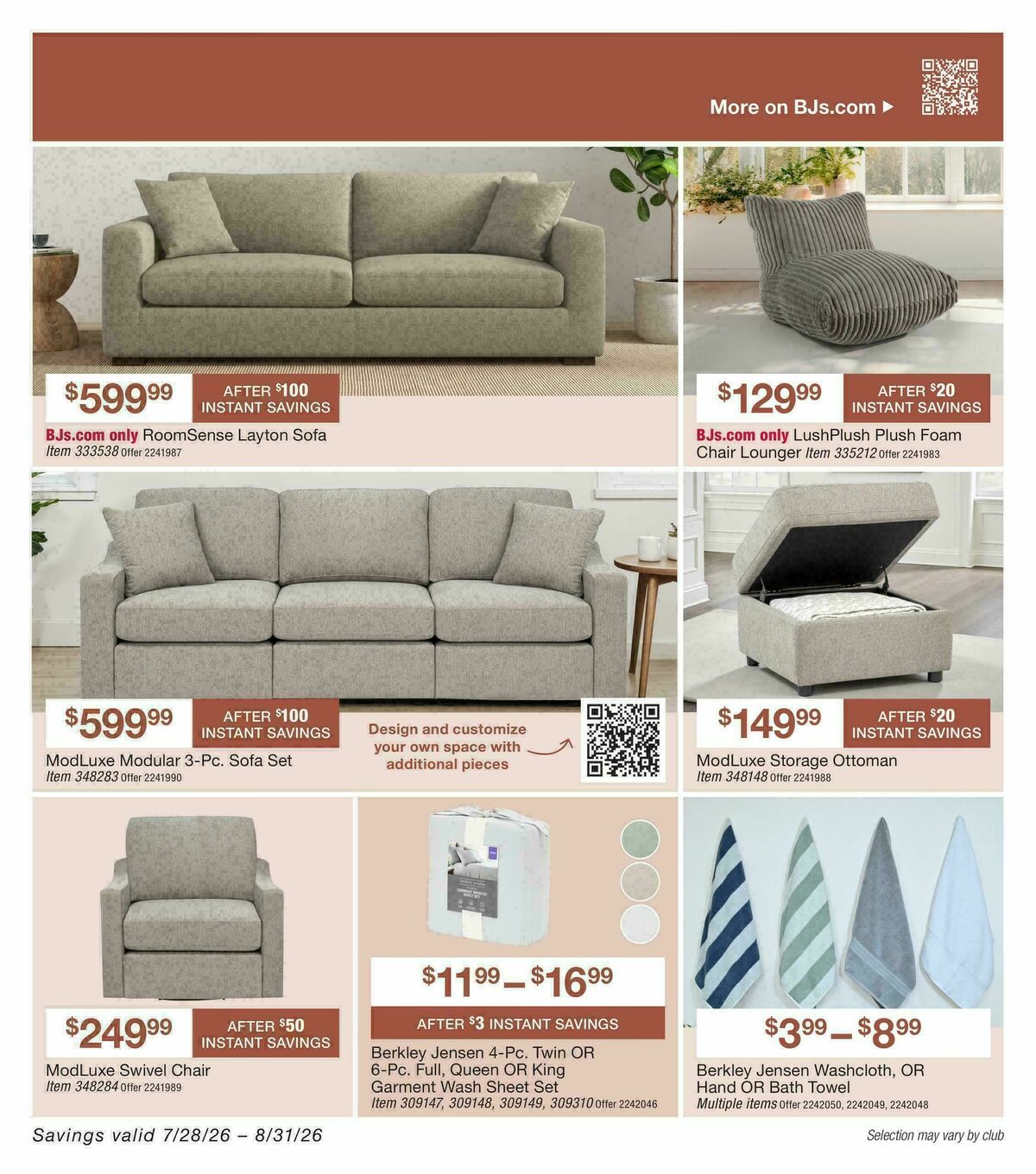 BJ's Wholesale Club Weekly Ad from July 28