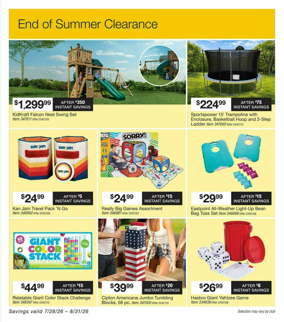 BJ's Wholesale Club Weekly Ad from July 28
