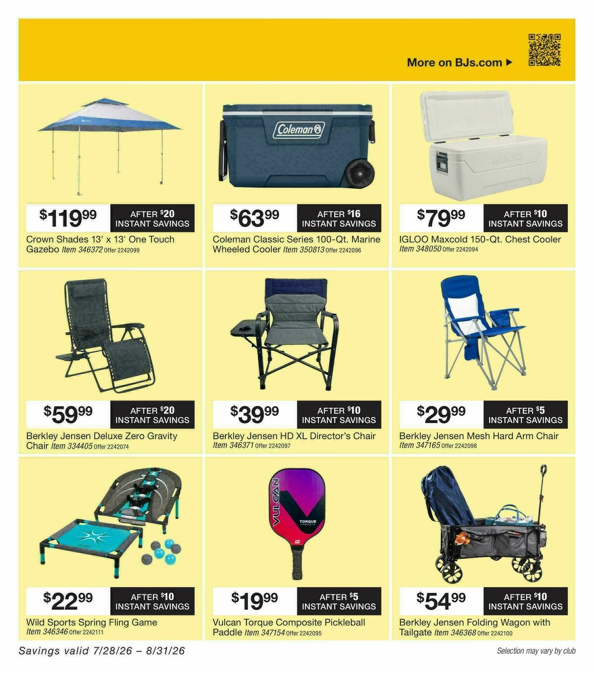 BJ's Wholesale Club Weekly Ad from July 28