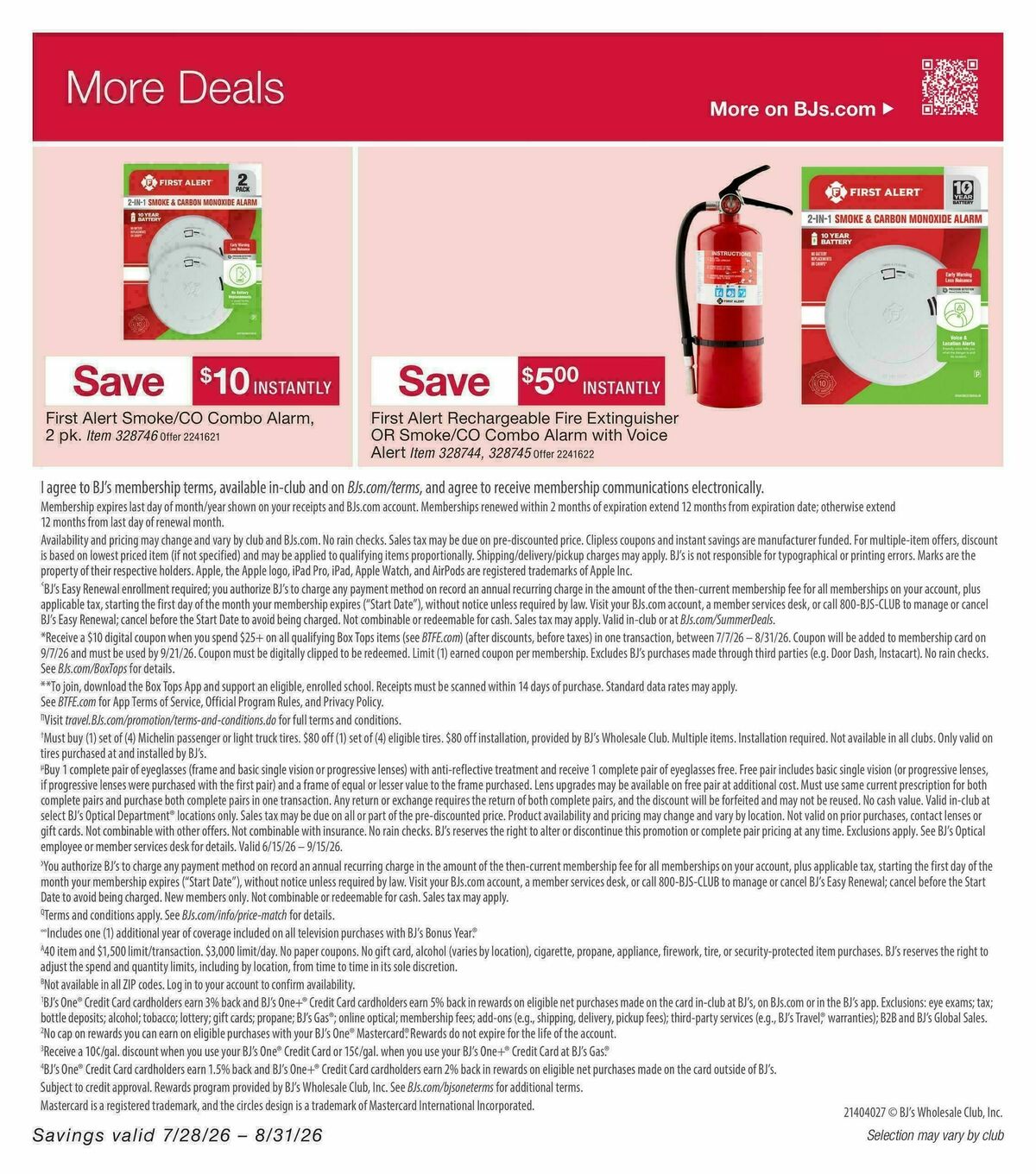 BJ's Wholesale Club Weekly Ad from July 28