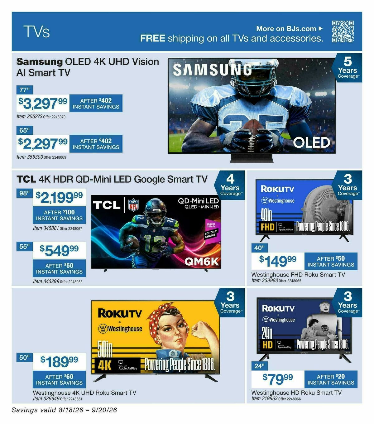 BJ's Wholesale Club Weekly Ad from August 18