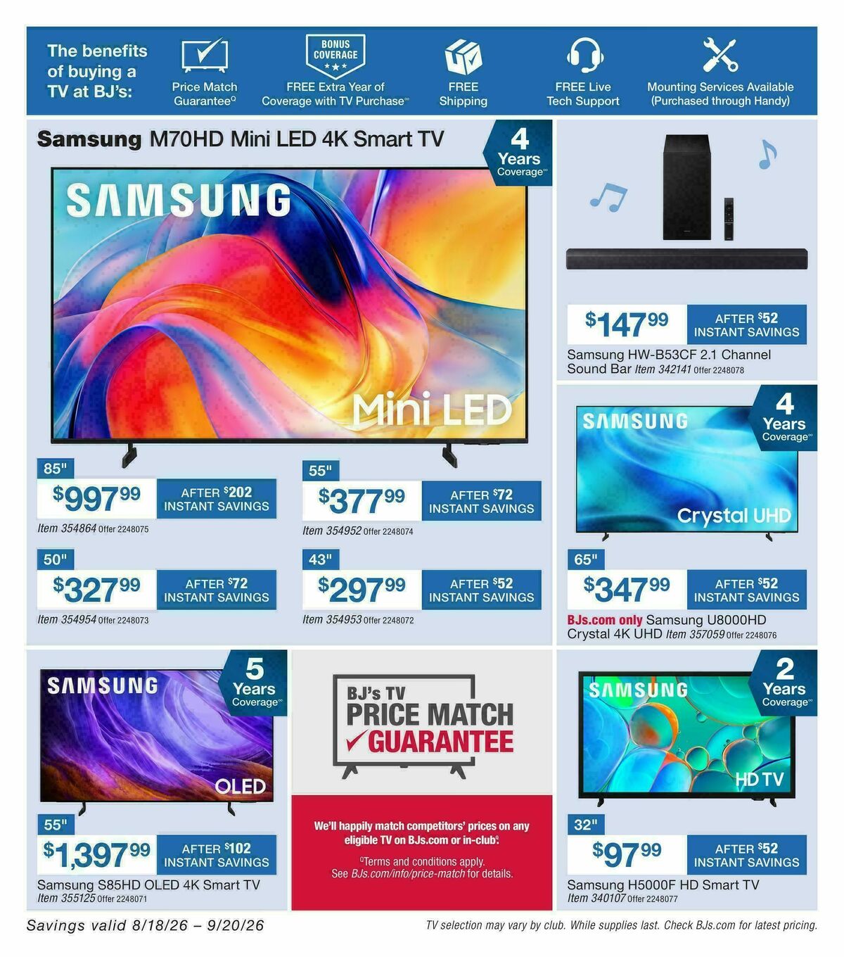 BJ's Wholesale Club Weekly Ad from August 18