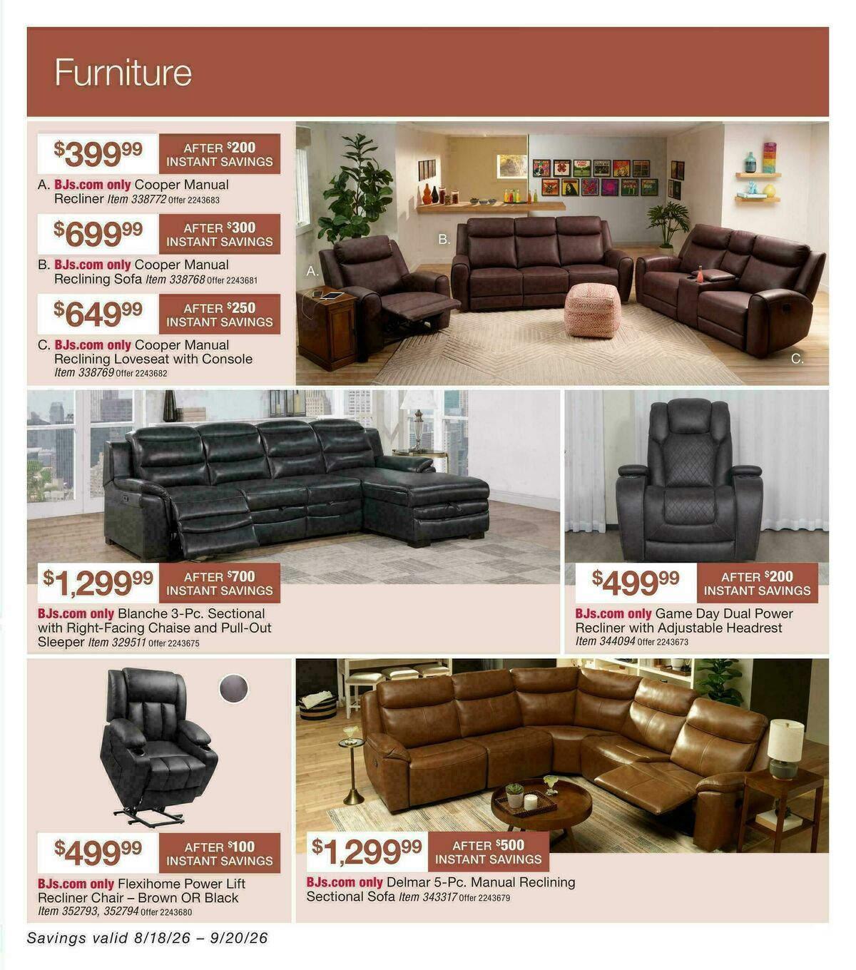BJ's Wholesale Club Weekly Ad from August 18