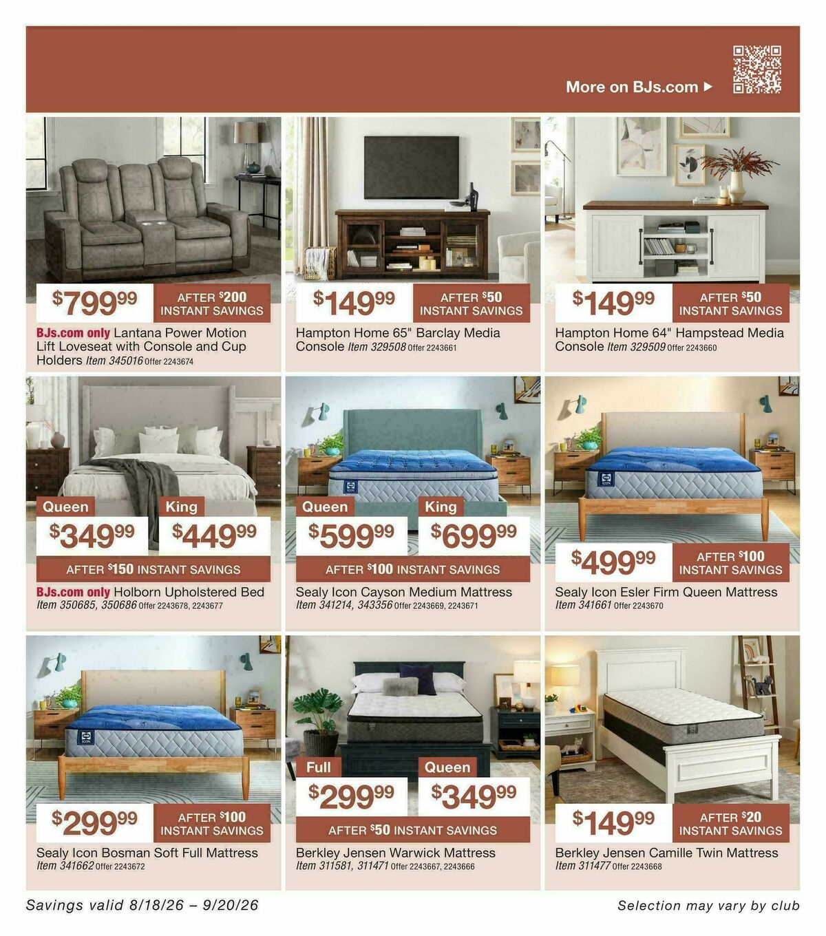 BJ's Wholesale Club Weekly Ad from August 18