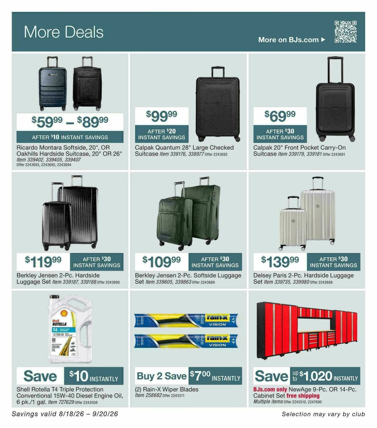 BJ's Wholesale Club Weekly Ad from August 18