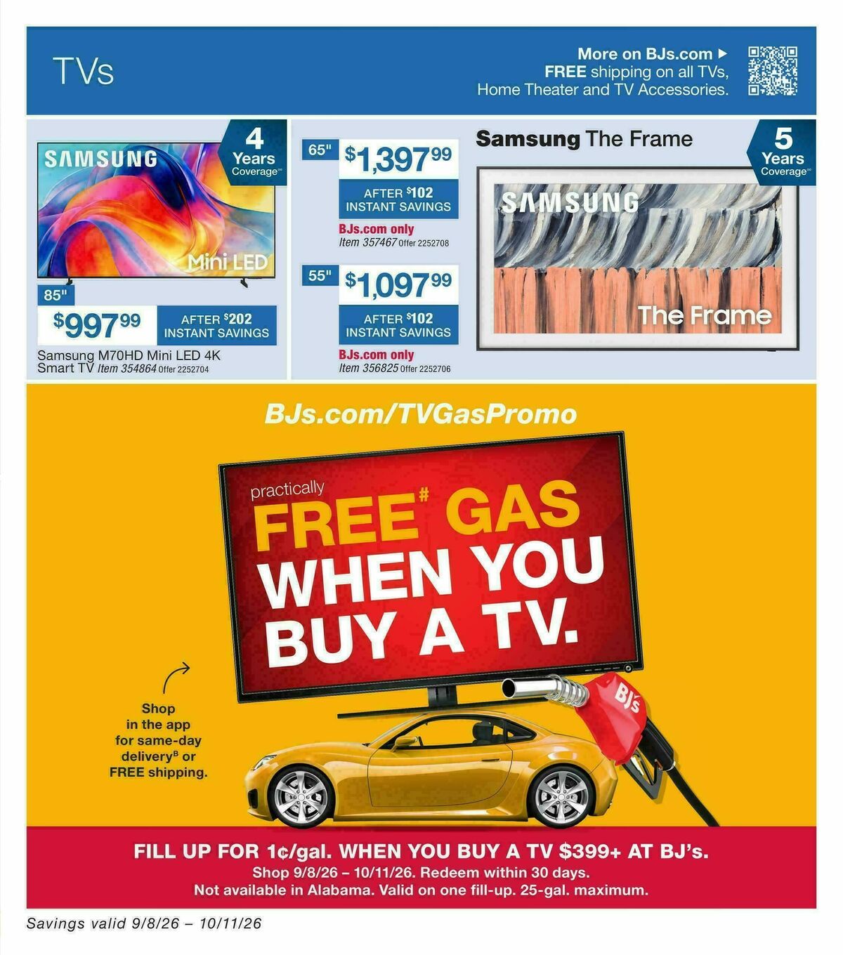 BJ's Wholesale Club Smart Saver Weekly Ad from September 8