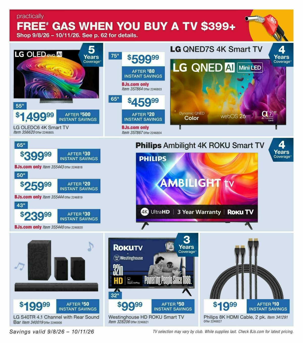 BJ's Wholesale Club Smart Saver Weekly Ad from September 8