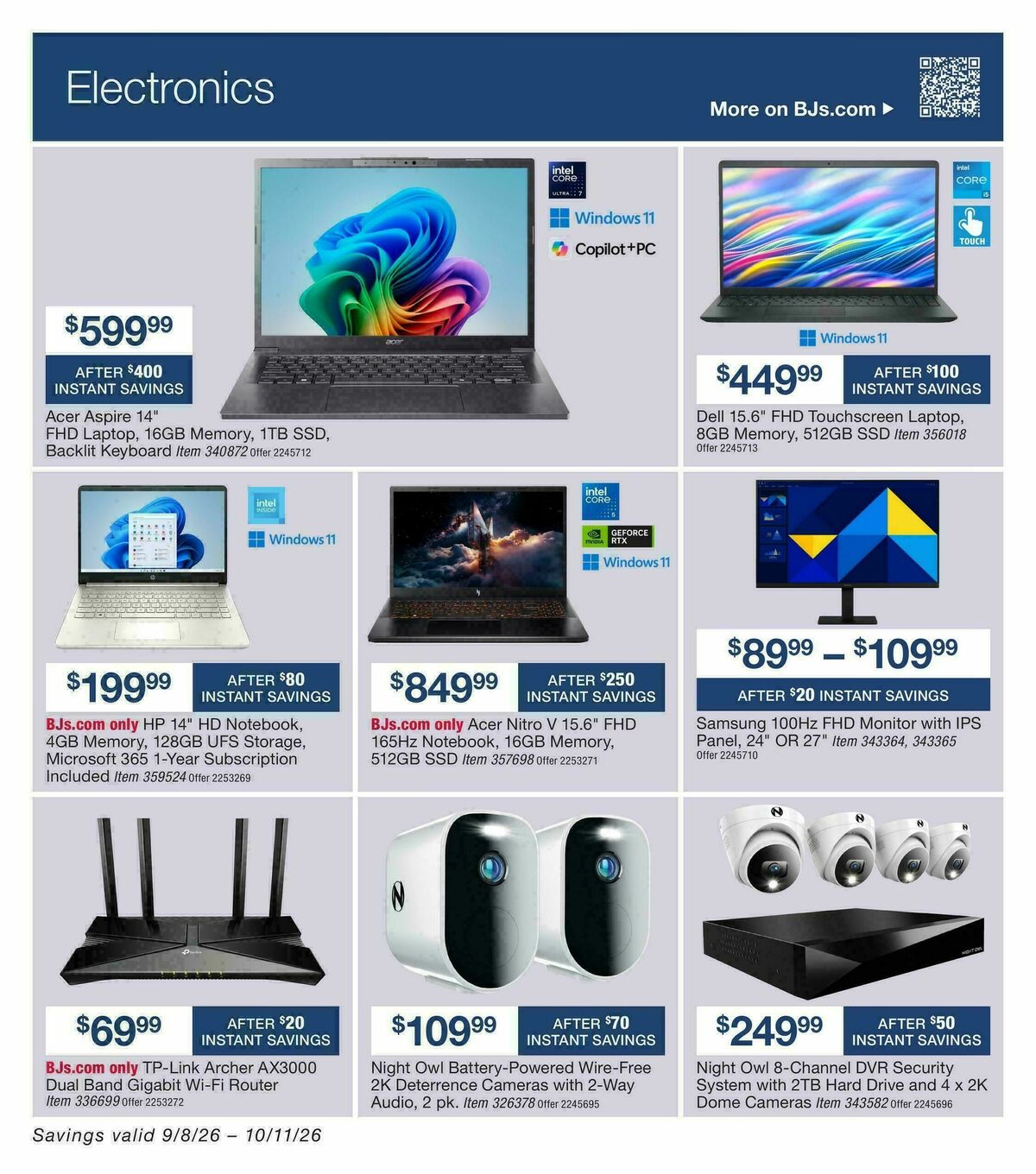 BJ's Wholesale Club Smart Saver Weekly Ad from September 8