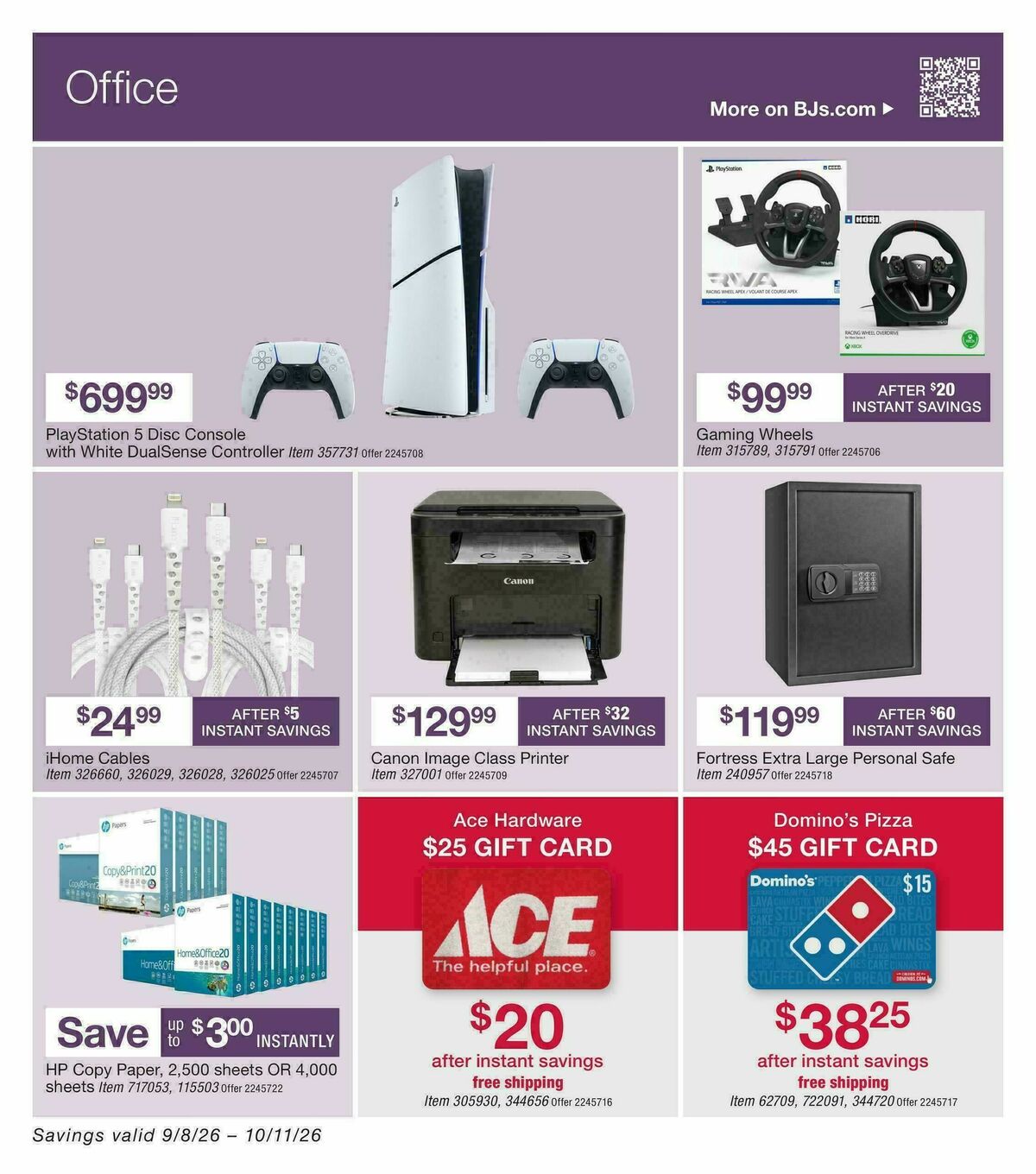 BJ's Wholesale Club Smart Saver Weekly Ad from September 8