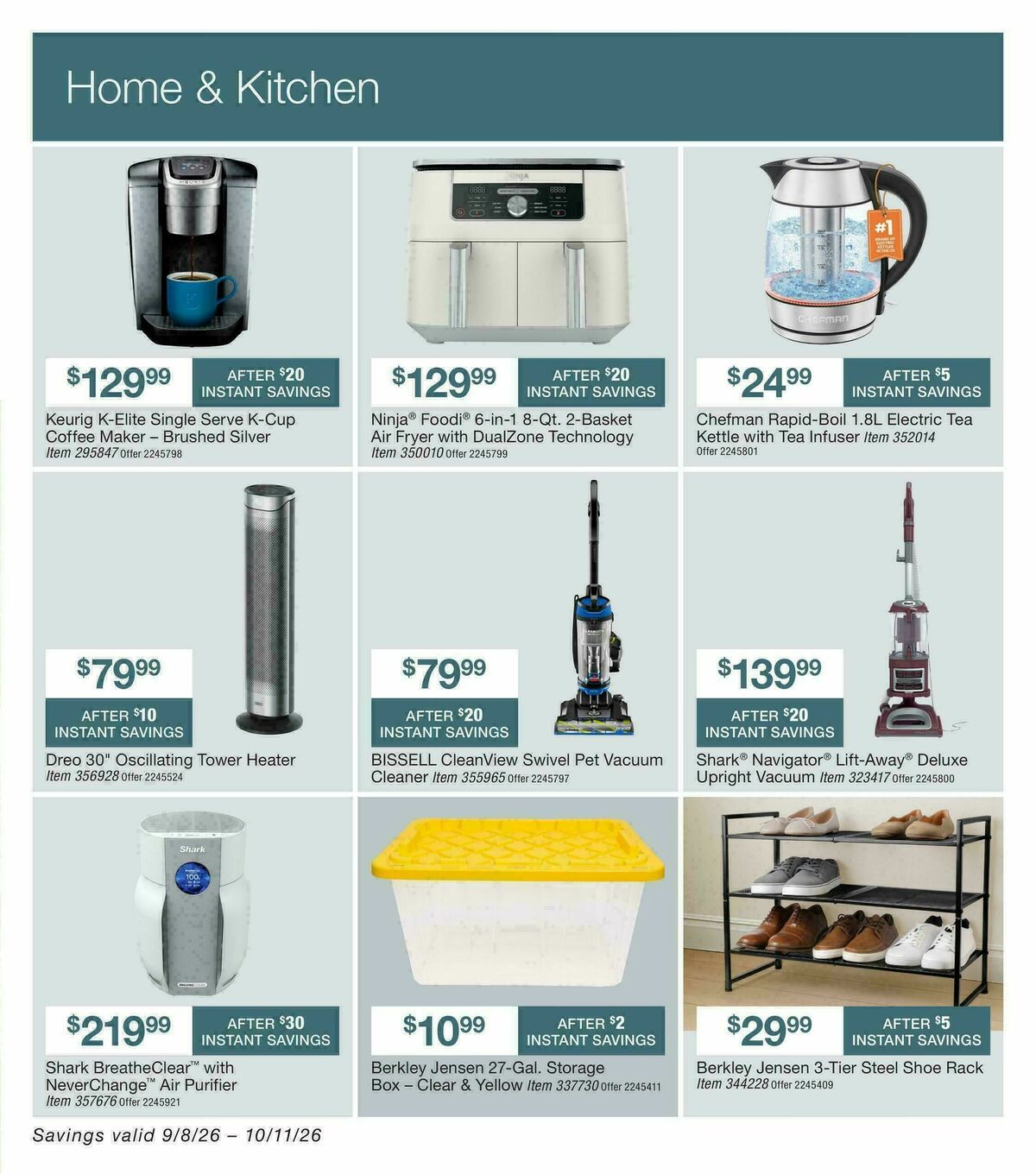 BJ's Wholesale Club Smart Saver Weekly Ad from September 8