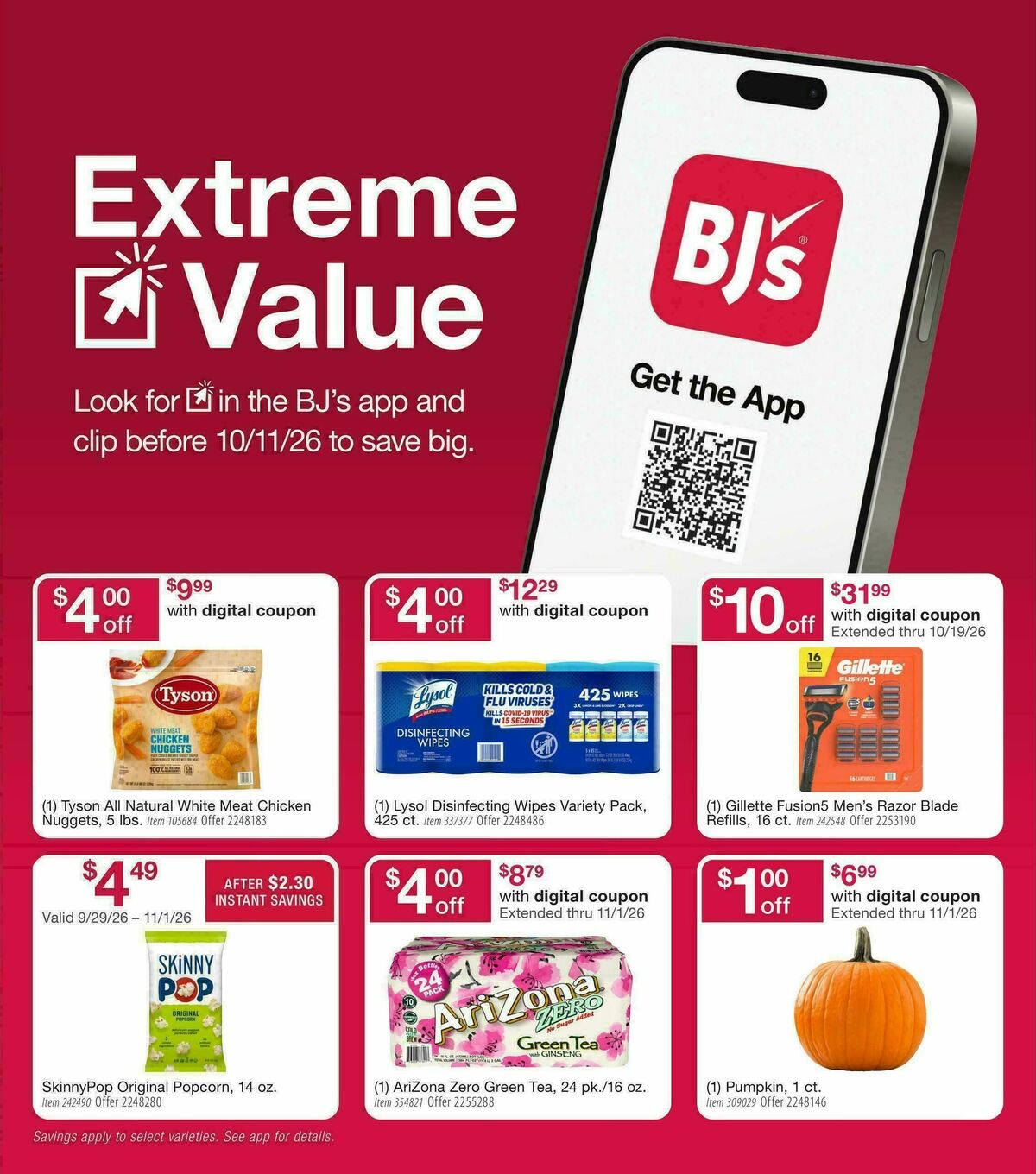 BJ's Wholesale Club Weekly Ad from September 29