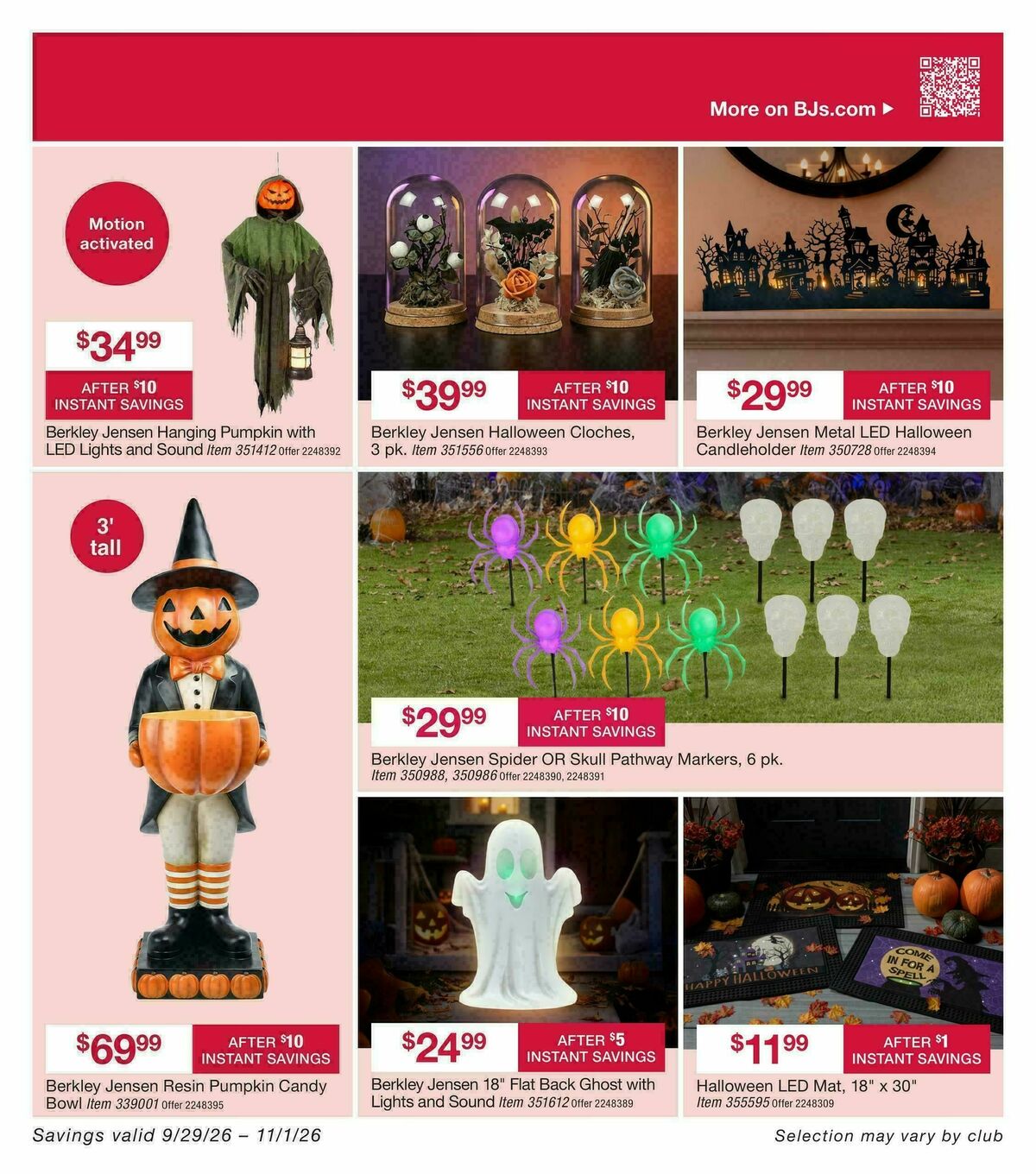 BJ's Wholesale Club Weekly Ad from September 29