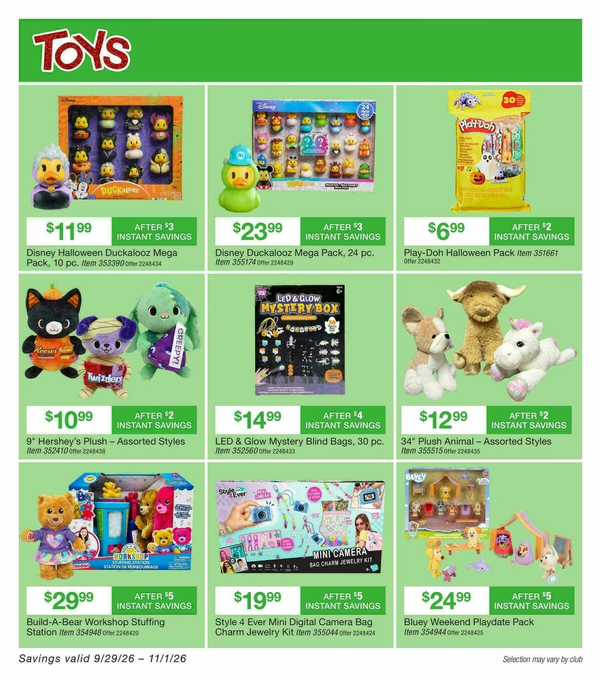 BJ's Wholesale Club Weekly Ad from September 29