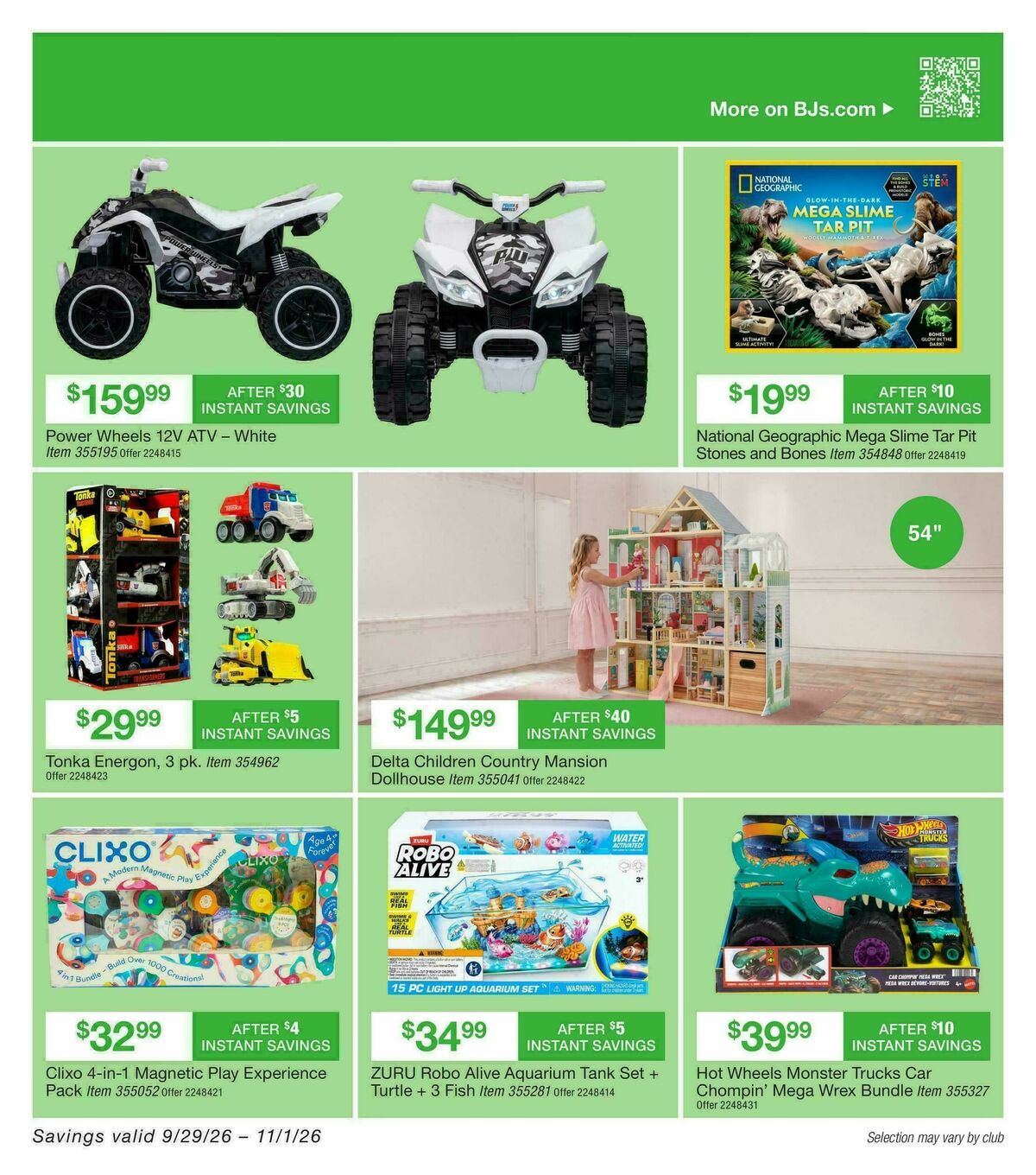 BJ's Wholesale Club Weekly Ad from September 29
