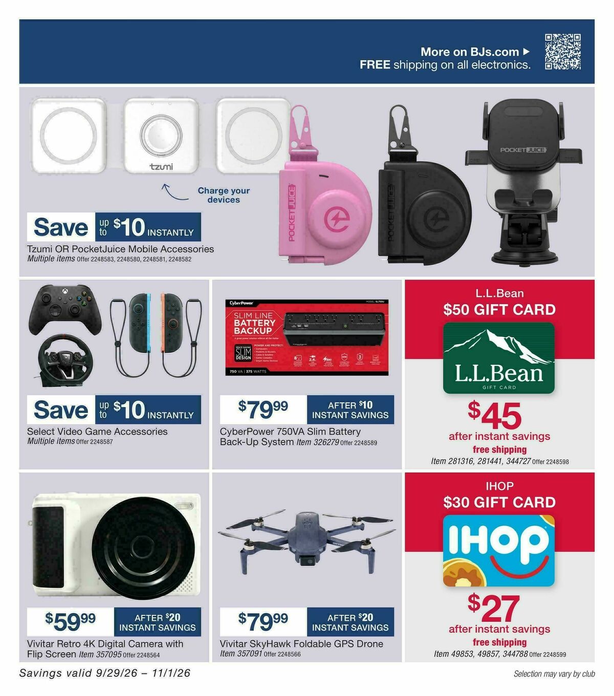 BJ's Wholesale Club Weekly Ad from September 29